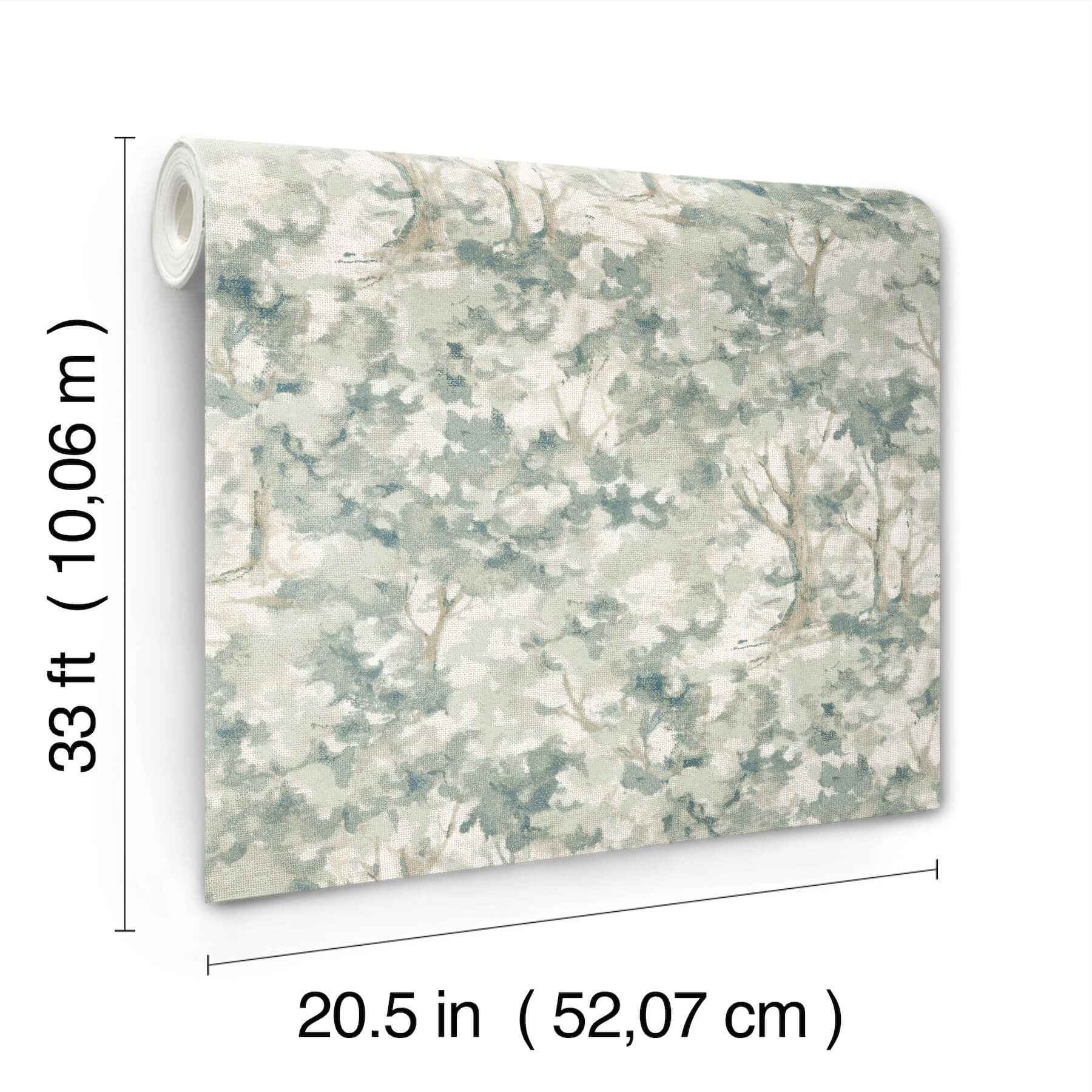 Thicket Teal Forest Wallpaper - York Wallcoverings - 4169-83111 - York Wallcoverings Wallpaper