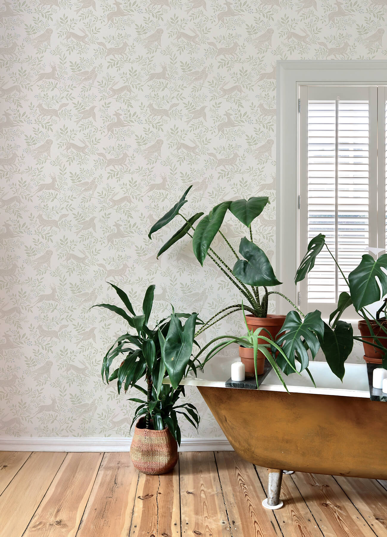 revelry-white-forest-frolic-wallpaper-york-wallcoverings-4169-83113 - York Wallcoverings Wallpaper