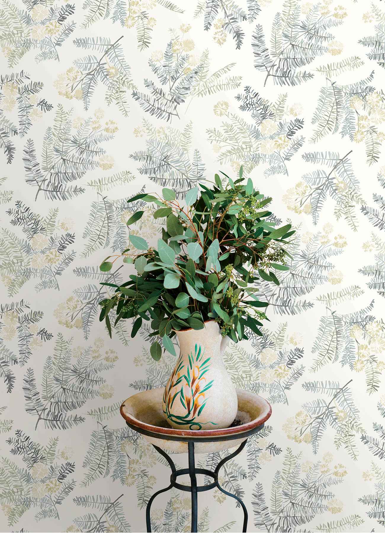 Frith Sea Green Botanical Wallpaper - York Wallcoverings - 4169-83106 - York Wallcoverings Wallpaper