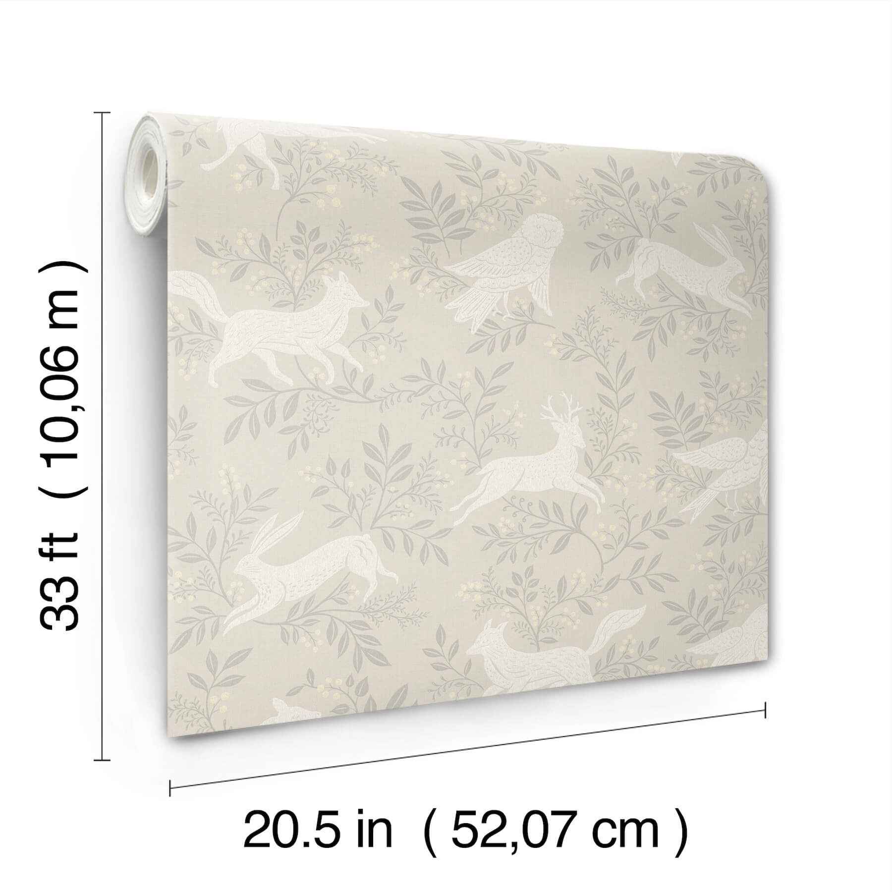 Revelry Taupe Forest Frolic Wallpaper - York Wallcoverings - 4169-83112 - York Wallcoverings Wallpaper