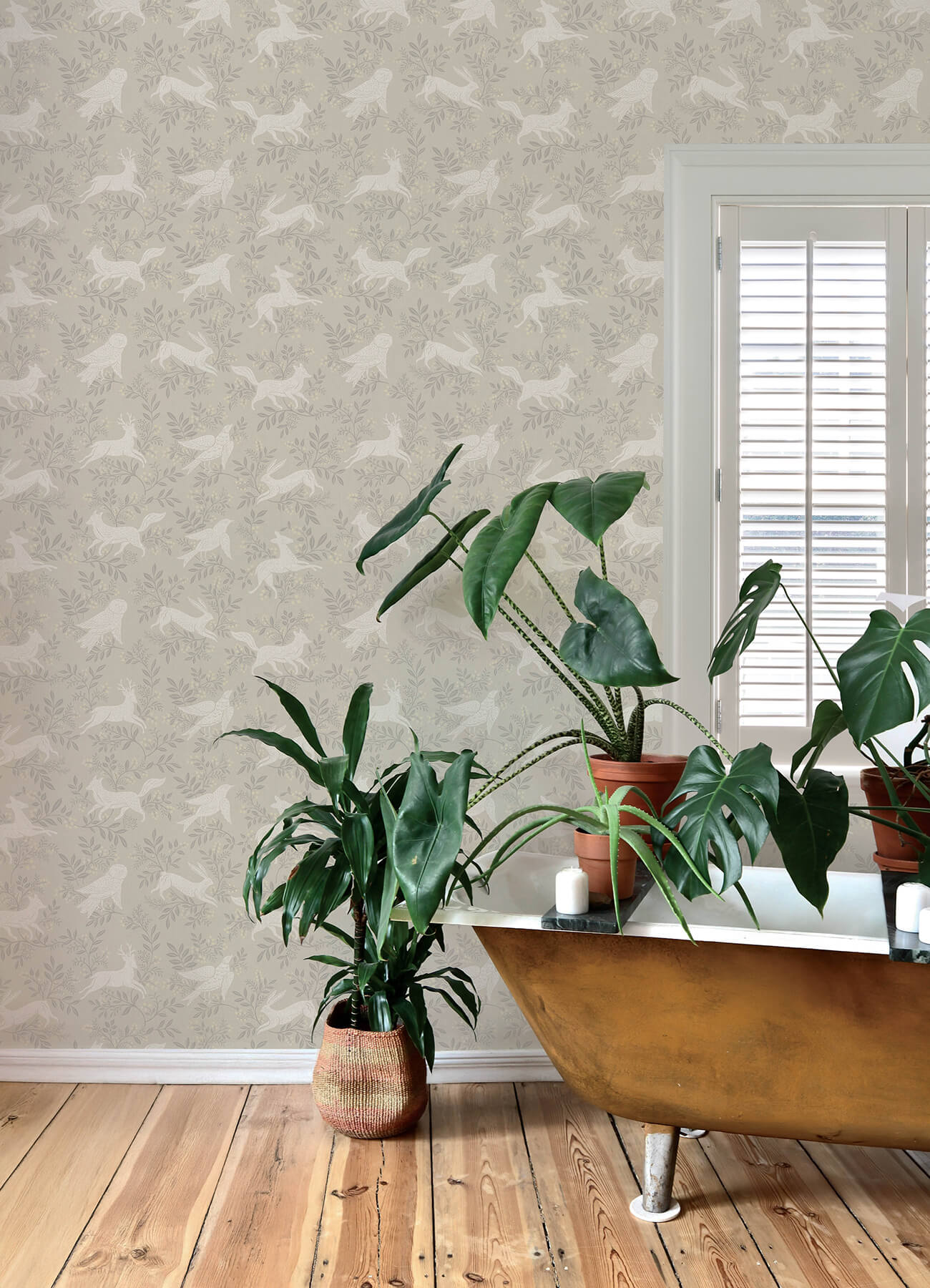 revelry-taupe-forest-frolic-wallpaper-york-wallcoverings-4169-83112 - York Wallcoverings Wallpaper