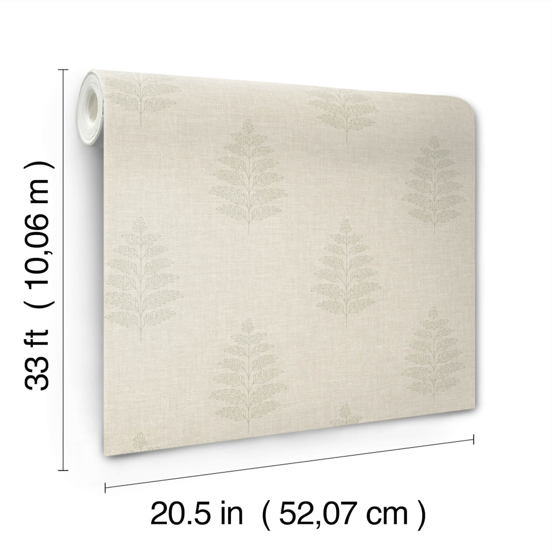 frond-beige-leaf-wallpaper-york-wallcoverings-4169-83129 - York Wallcoverings Wallpaper
