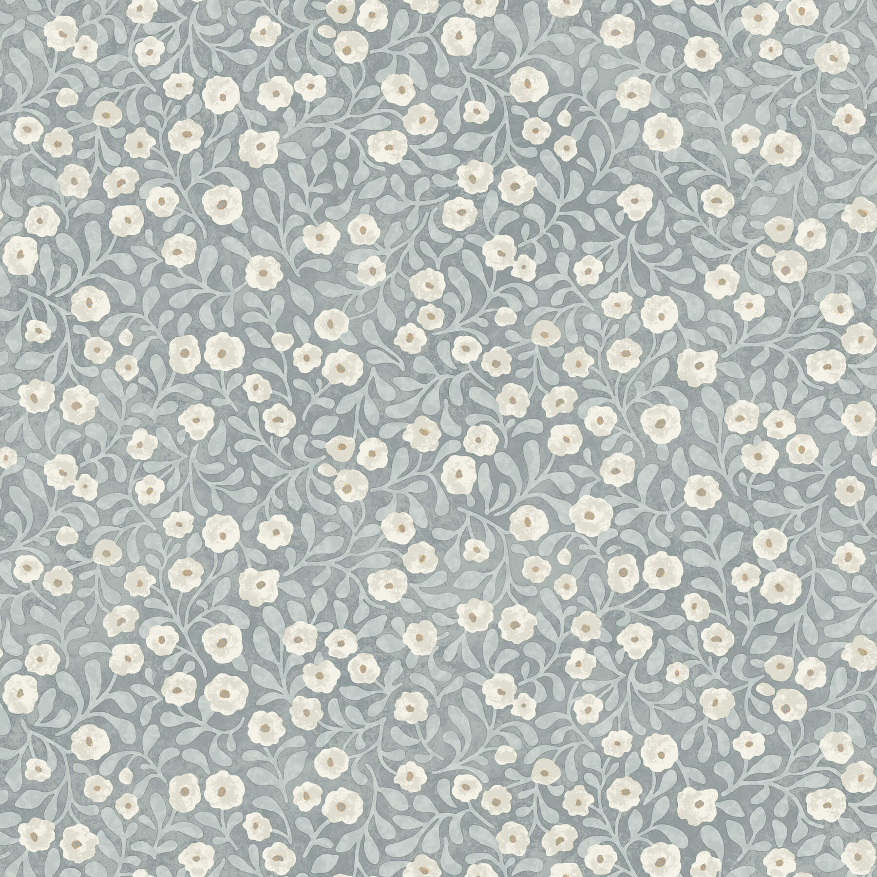 poppy-trail-light-blue-floral-wallpaper-york-wallcoverings-4169-83134 - York Wallcoverings Wallpaper