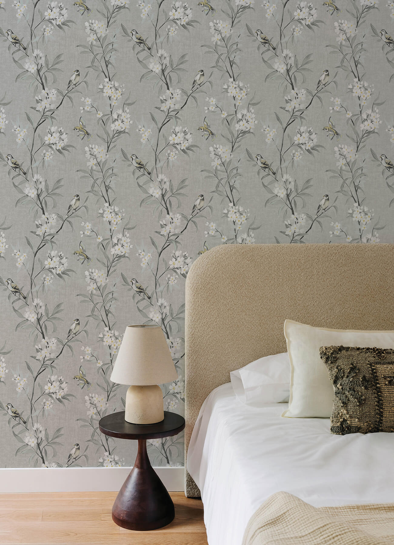 tea-olive-gray-finch-frolic-wallpaper-york-wallcoverings-4169-83141 - York Wallcoverings Wallpaper