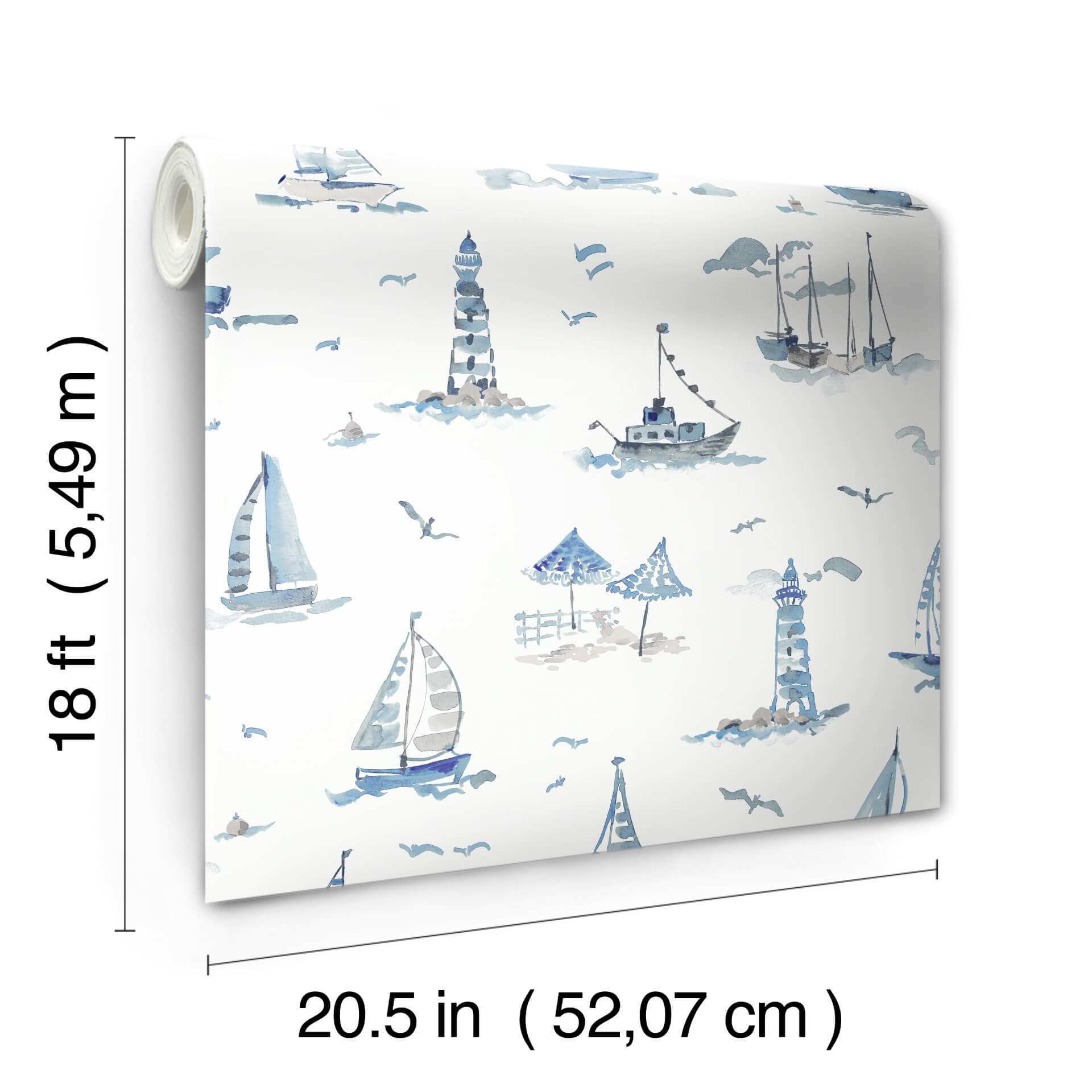set-sail-blue-peel-and-stick-wallpaper-york-wallcoverings-nus6499 - York Wallcoverings Wallpaper