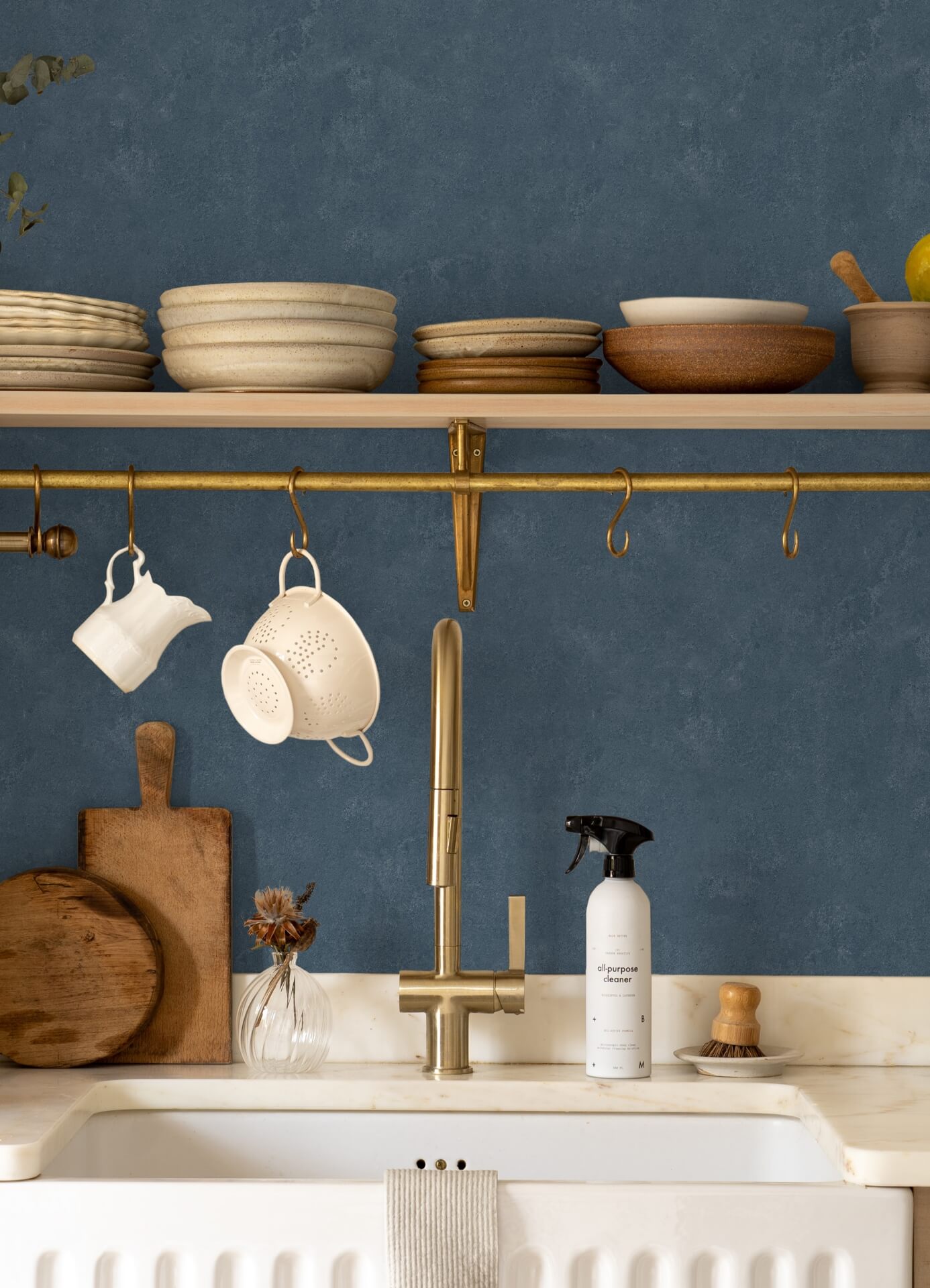 mr-kate-daphne-limewash-moody-blue-peel-and-stick-wallpaper-york-wallcoverings-rmws1310 - York Wallcoverings Wallpaper