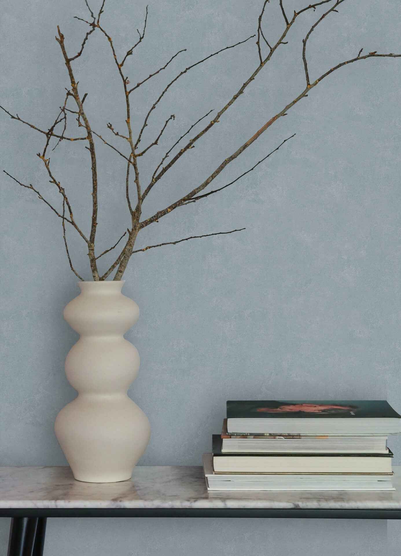 Mr Kate Daphne Limewash Dusty Blue Peel and Stick Wallpaper - York Wallcoverings - RMWS1311 - York Wallcoverings Wallpaper