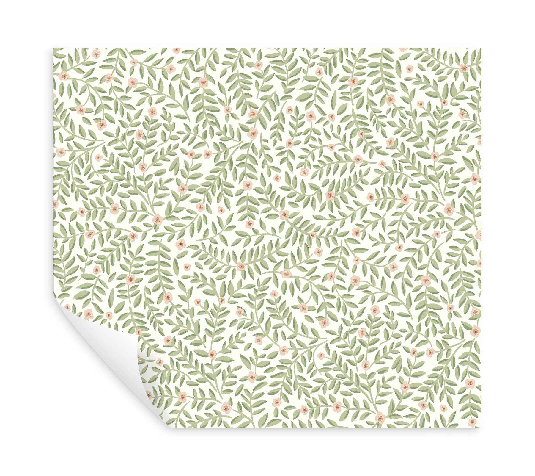 Elodie Cream Petite Floral Premium Peel + Stick Wallpaper - York Wallcoverings - PSW1673RL - York Wallcoverings Wallpaper