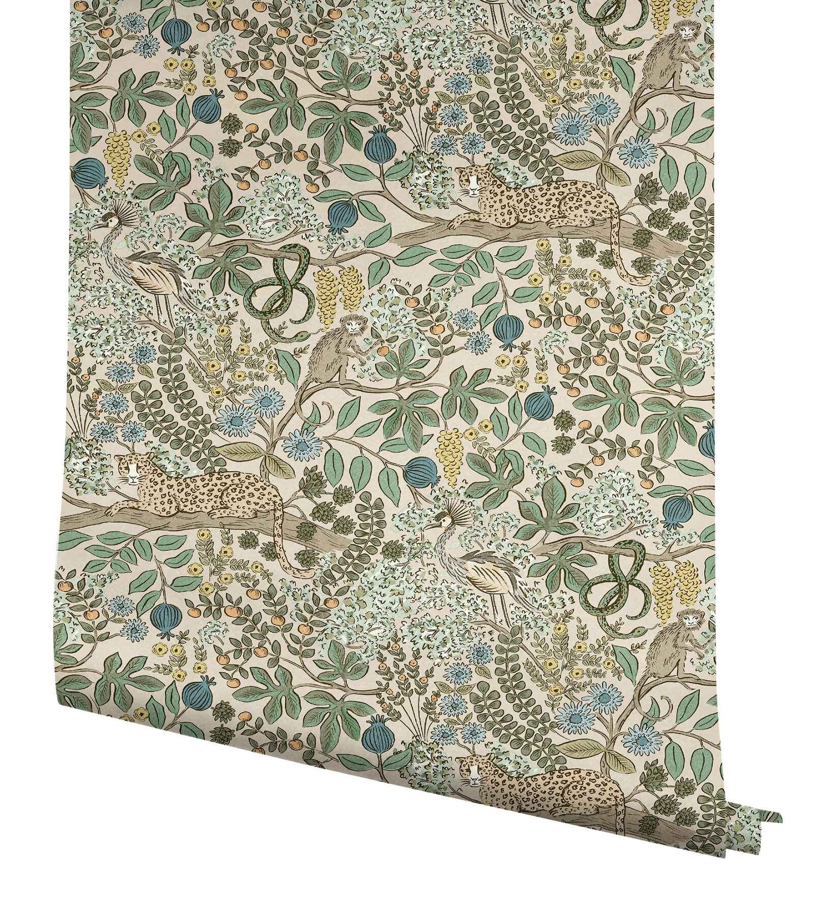 Safari Cream Jungle Toile Premium Peel + Stick Wallpaper - York Wallcoverings - PSW1681RL - York Wallcoverings Wallpaper