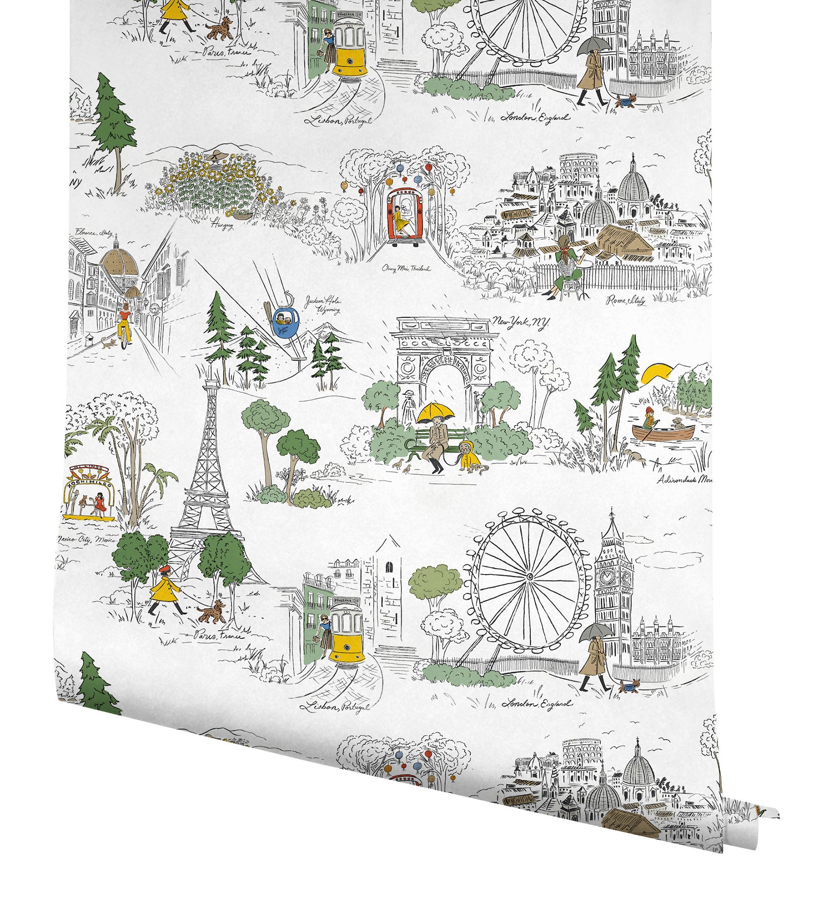 travel-sketches-yellow-globetrotter-premium-peel-stick-wallpaper-york-wallcoverings-psw1683rl