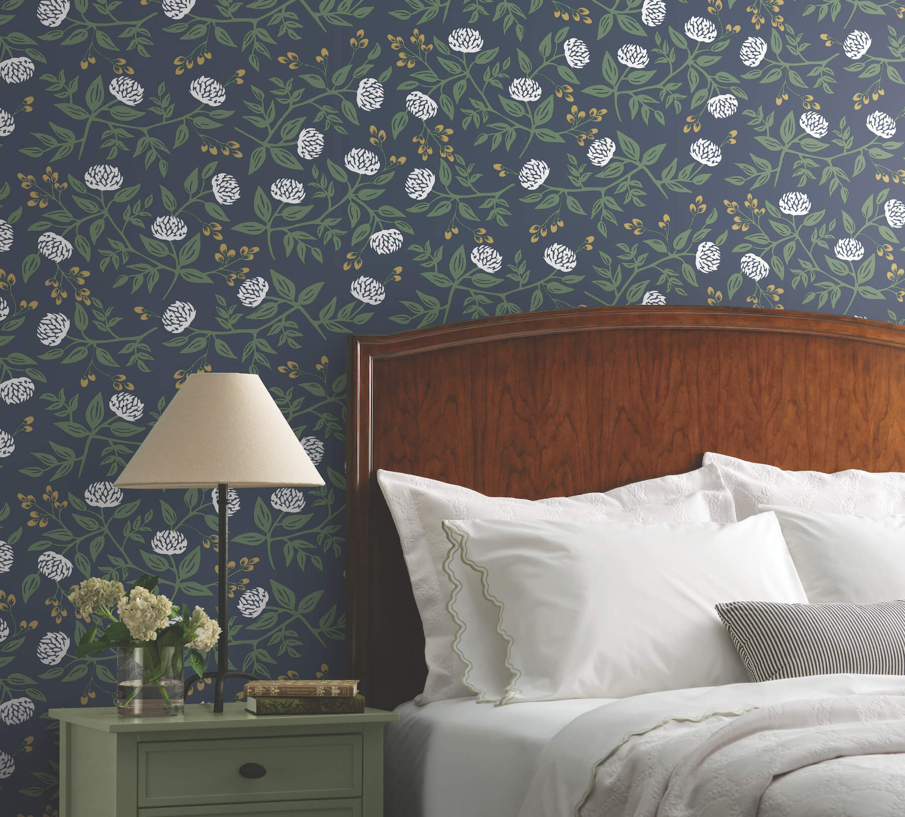 peonies-navy-floral-premium-peel-stick-wallpaper-york-wallcoverings-psw1687rl - York Wallcoverings Wallpaper