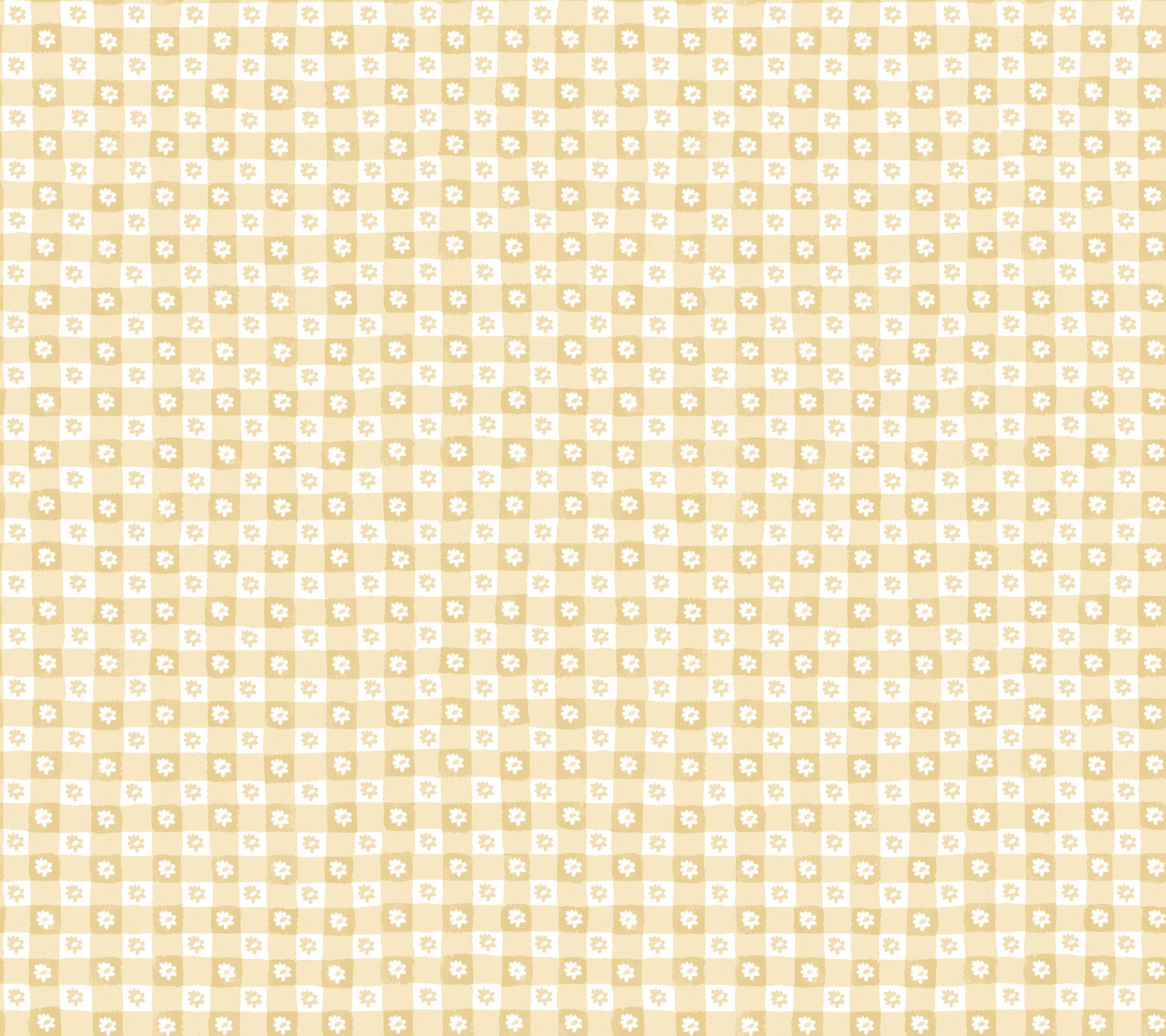 daisy-gingham-gold-floral-check-premium-peel-stick-wallpaper-york-wallcoverings-psw1692rl