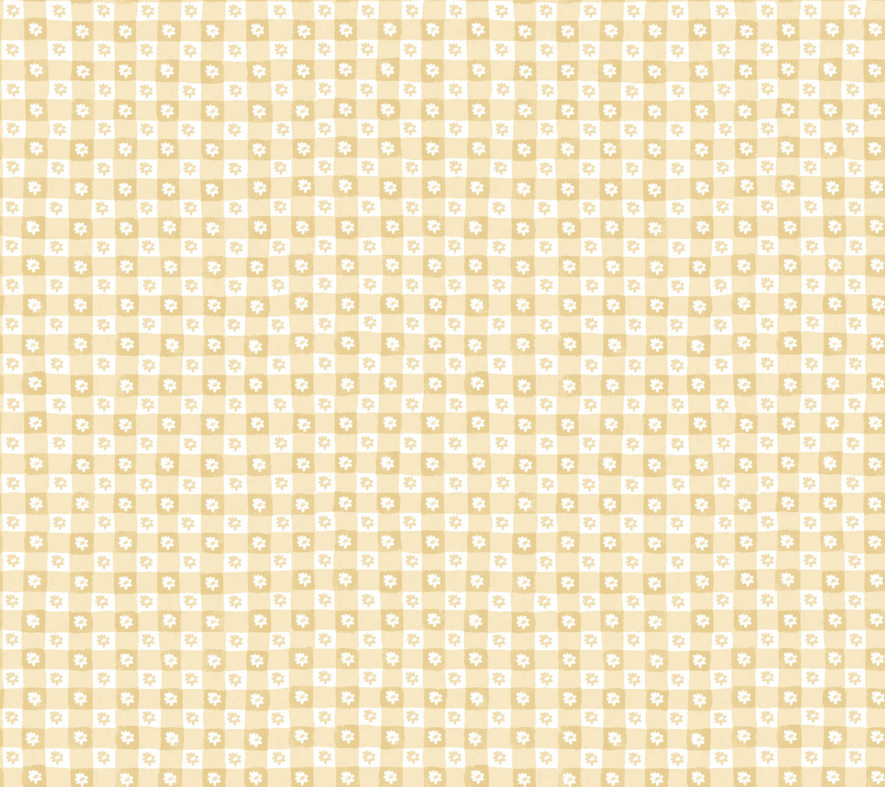 daisy-gingham-yellow-floral-check-premium-peel-stick-wallpaper-york-wallcoverings-psw1692rl - York Wallcoverings Wallpaper