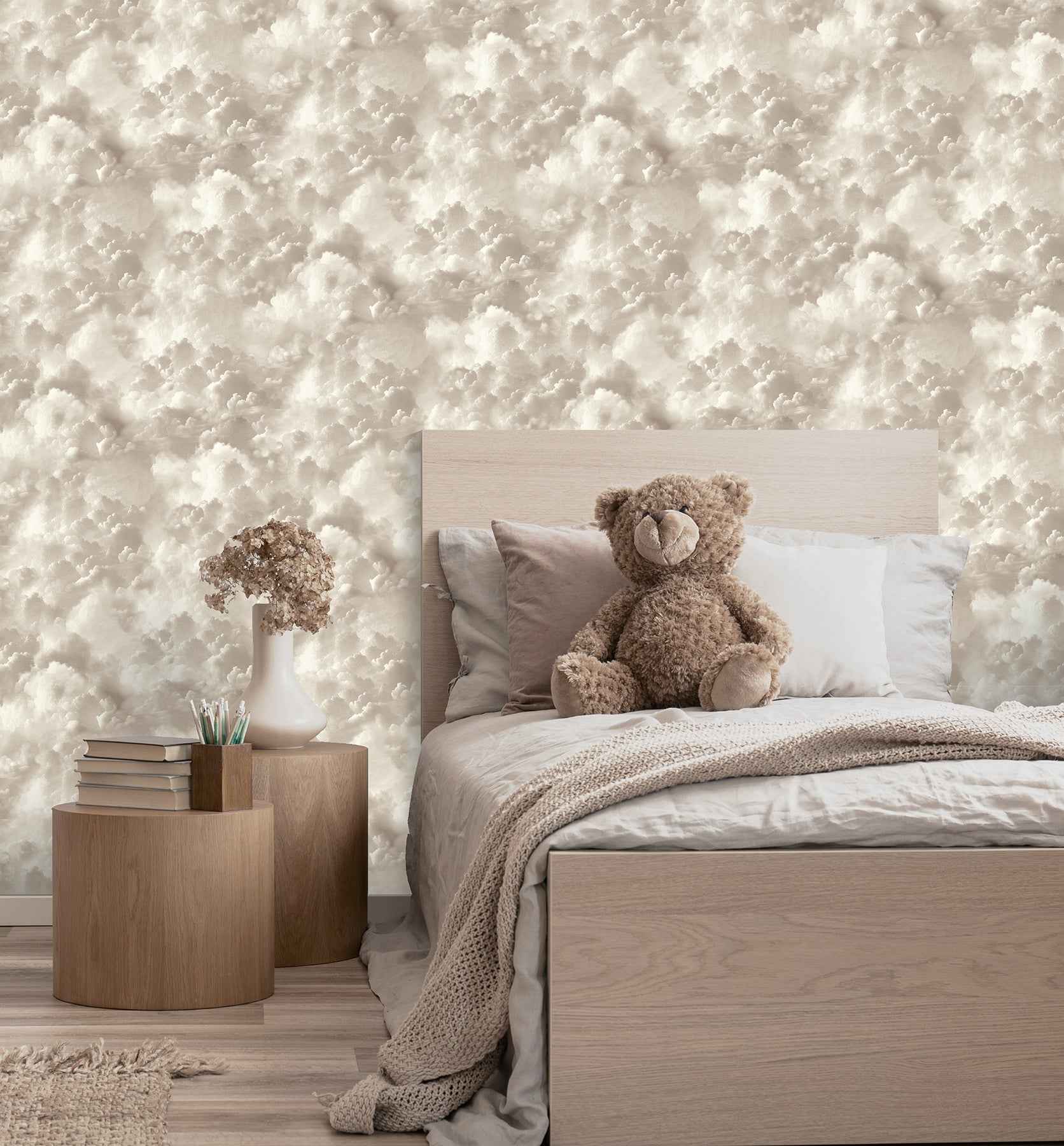 Merryweather Neutral Cloudy Skies Wallpaper - York Wallcoverings - AH100189AH - York Wallcoverings Wallpaper