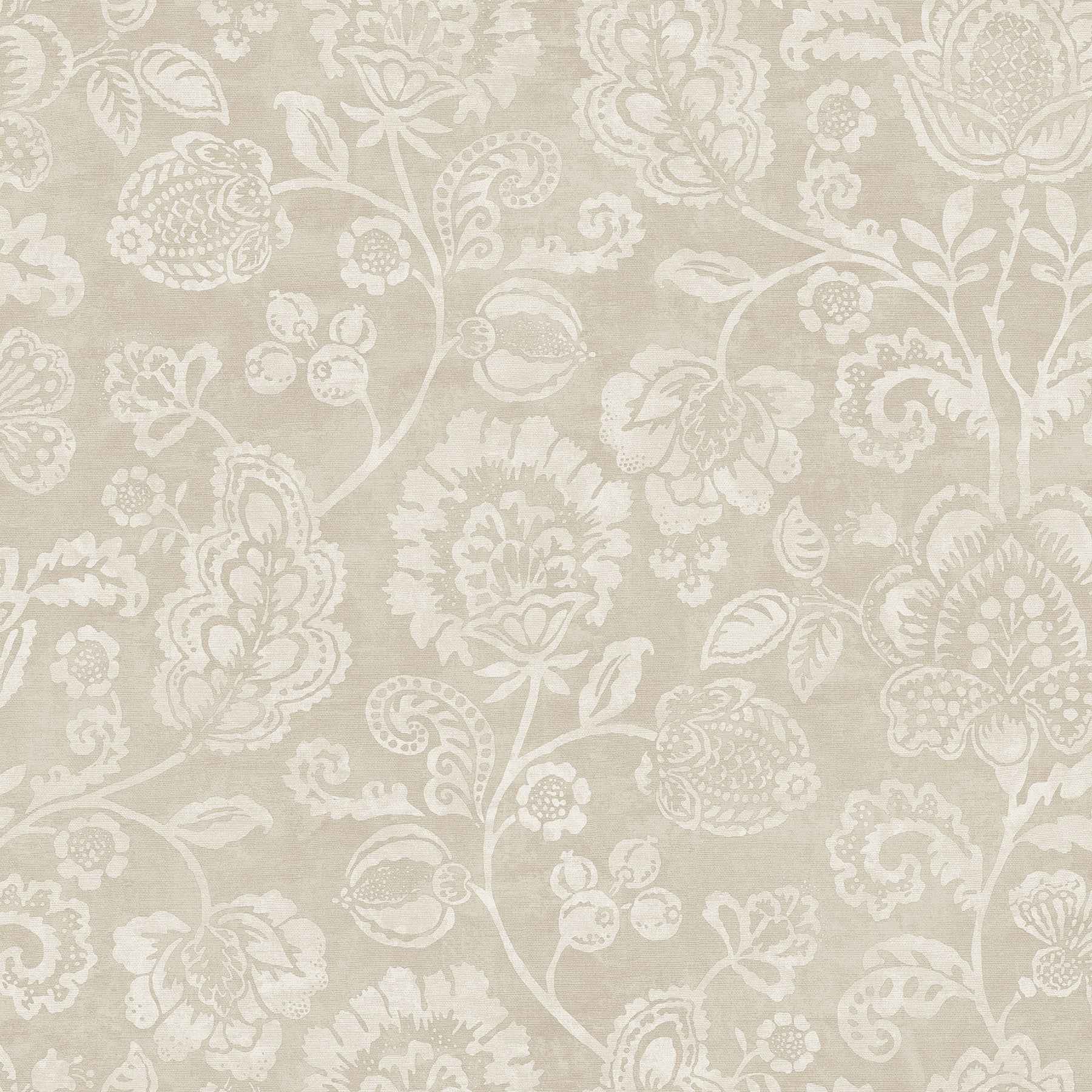 Verity Neutral Jacobean Trail Wallpaper - York Wallcoverings - AH100194AH - York Wallcoverings Wallpaper