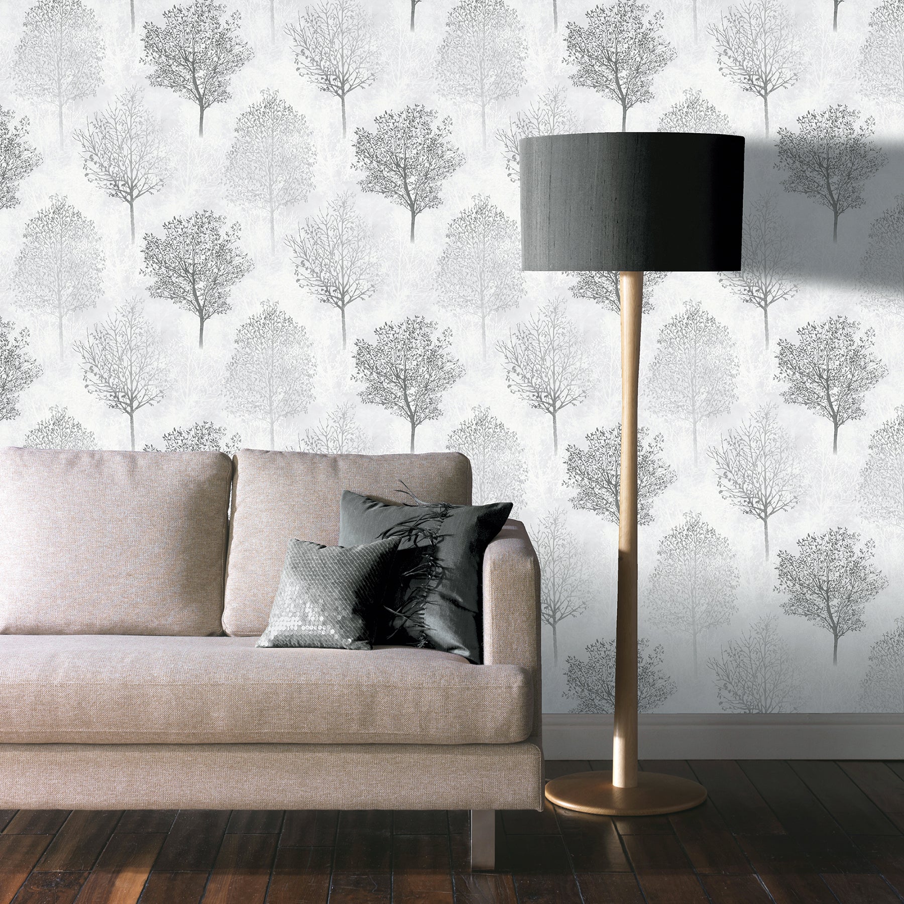 agatha-black-trees-wallpaper-york-wallcoverings-ah256701 - York Wallcoverings Papel pintado