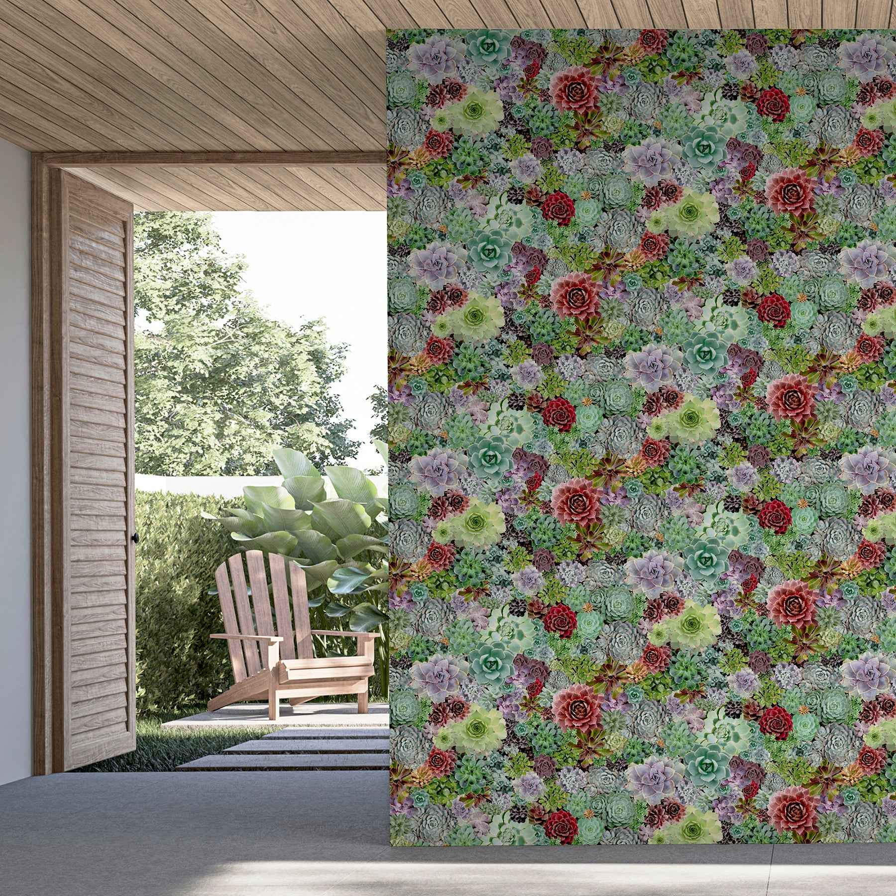 Rhea Multicolor Succulents Wallpaper - York Wallcoverings - AH259402 - York Wallcoverings Wallpaper