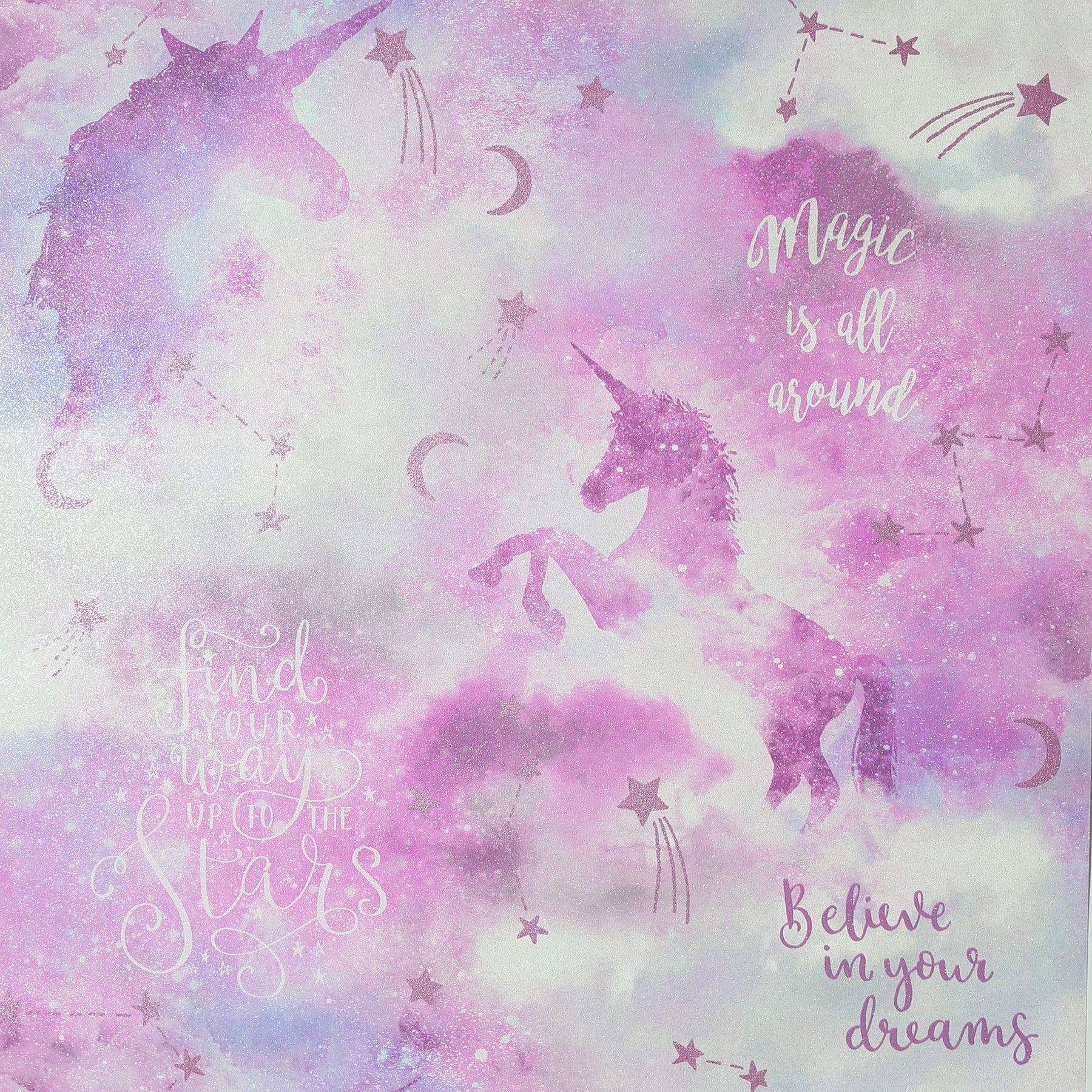 xena-pink-galaxy-unicorn-wallpaper-york-wallcoverings-ah292901 - York Wallcoverings Wallpaper