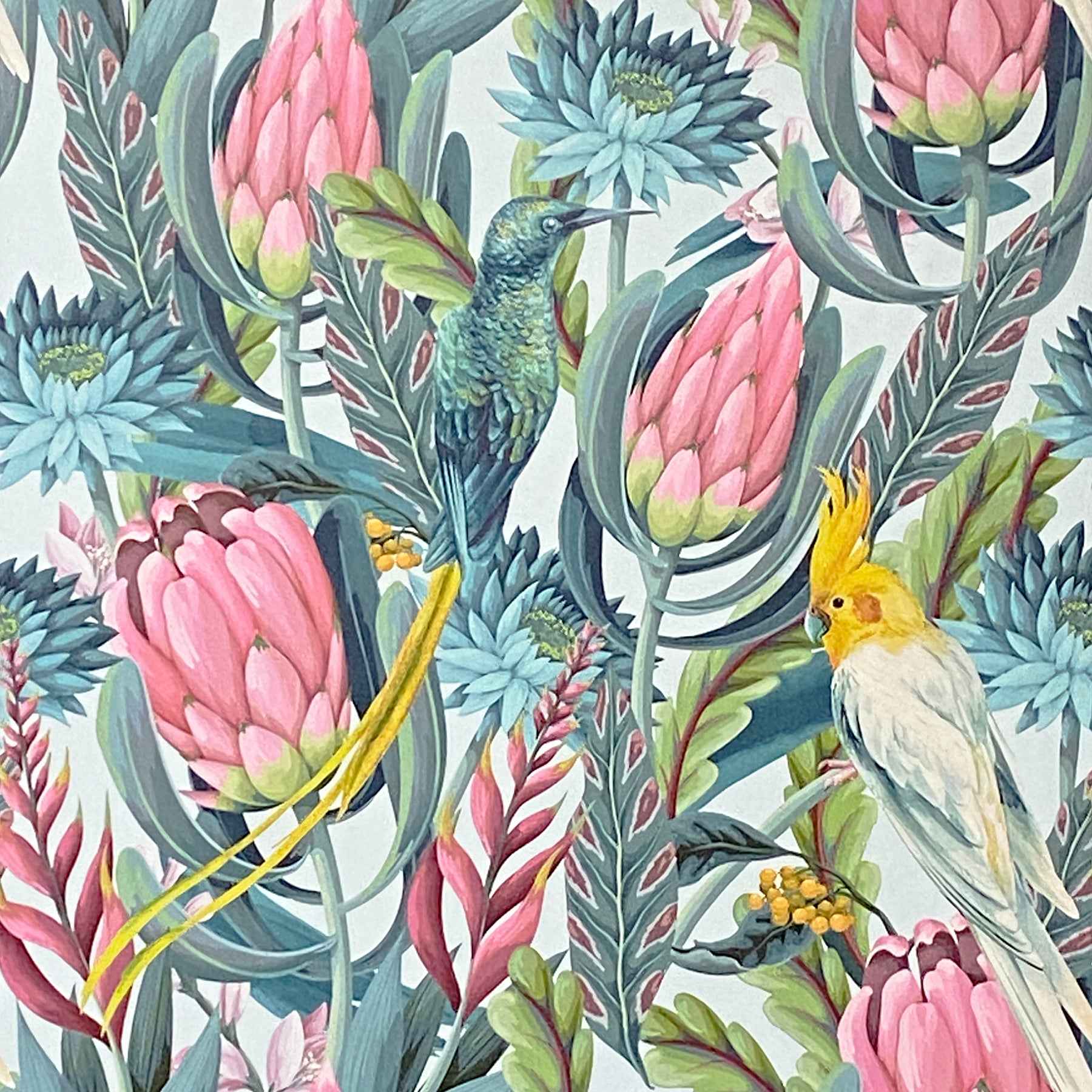 Celia Multicolor Tropical Birds Wallpaper - York Wallcoverings - AH297905