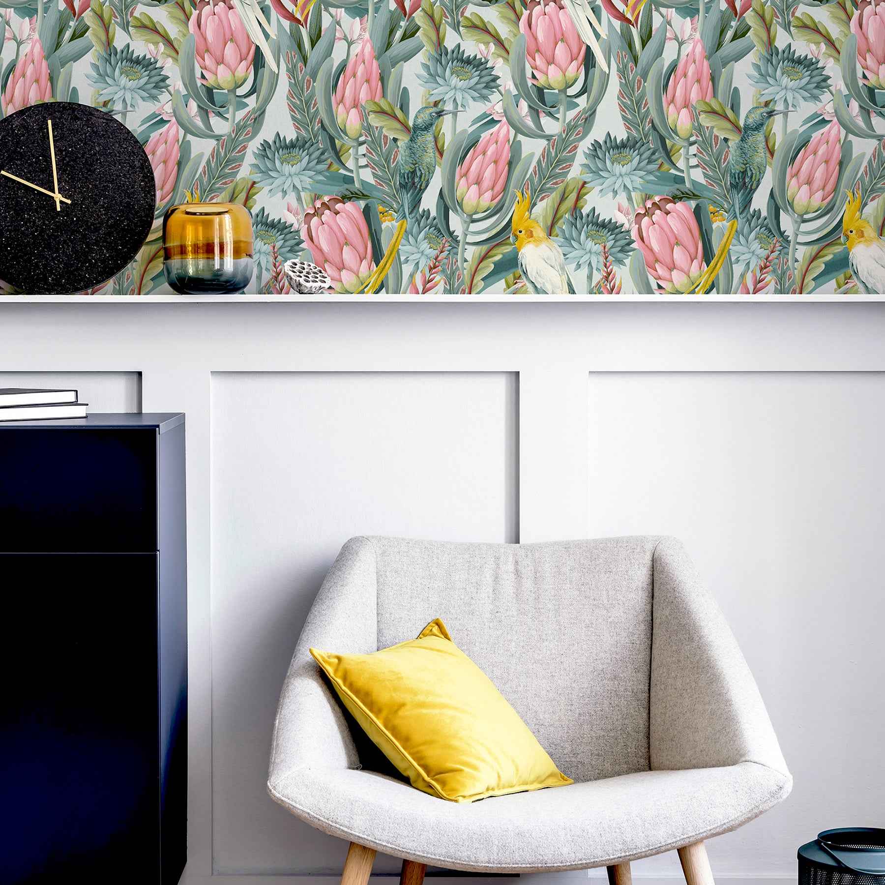 Celia Multicolor Tropical Birds Wallpaper - York Wallcoverings - AH297905 - York Wallcoverings Wallpaper