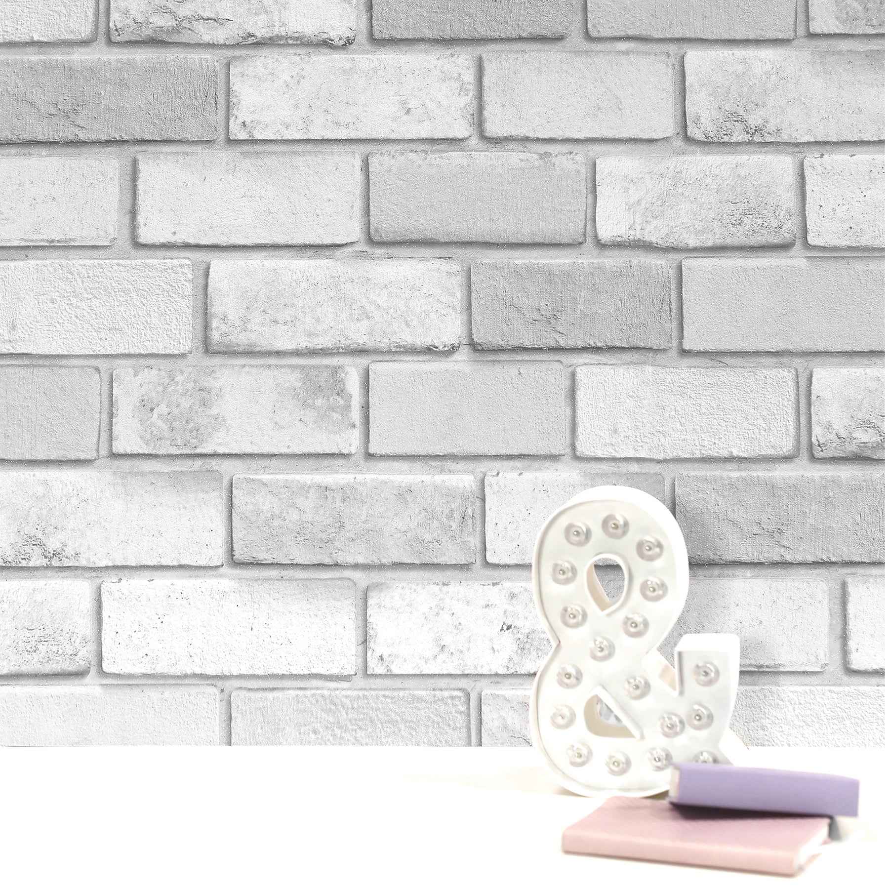 Truman Dove Brick Wallpaper - York Wallcoverings - AH669401 - York Wallcoverings Wallpaper