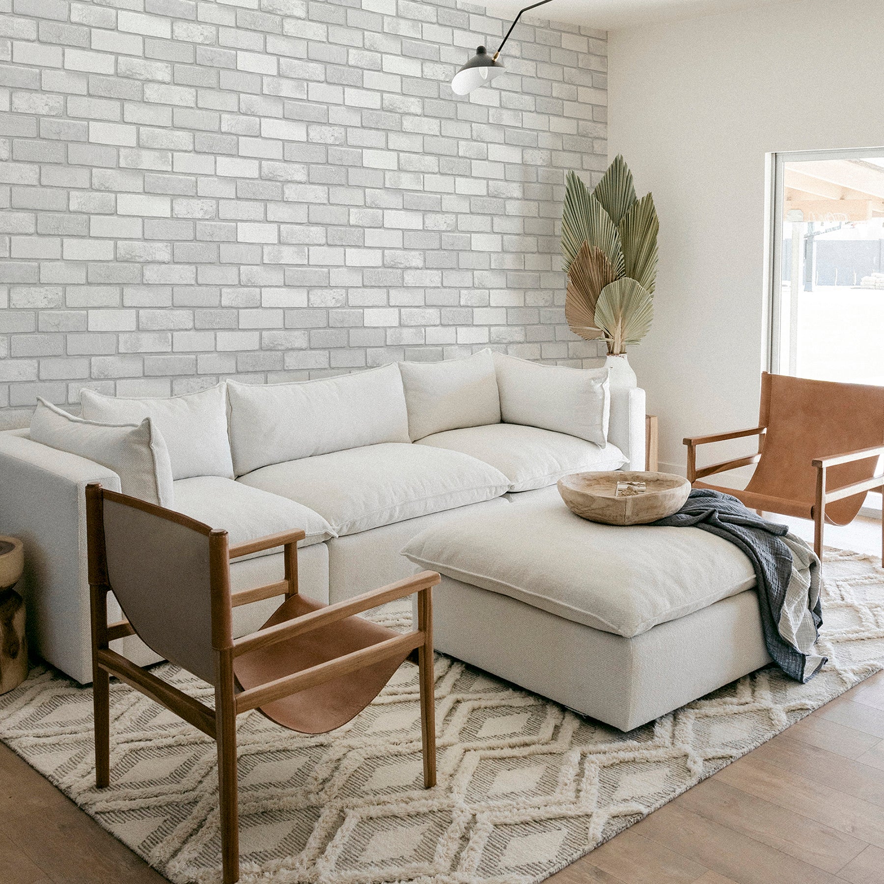 irving-white-diamond-brick-wallpaper-york-wallcoverings-ah902009 - York Wallcoverings Wallpaper