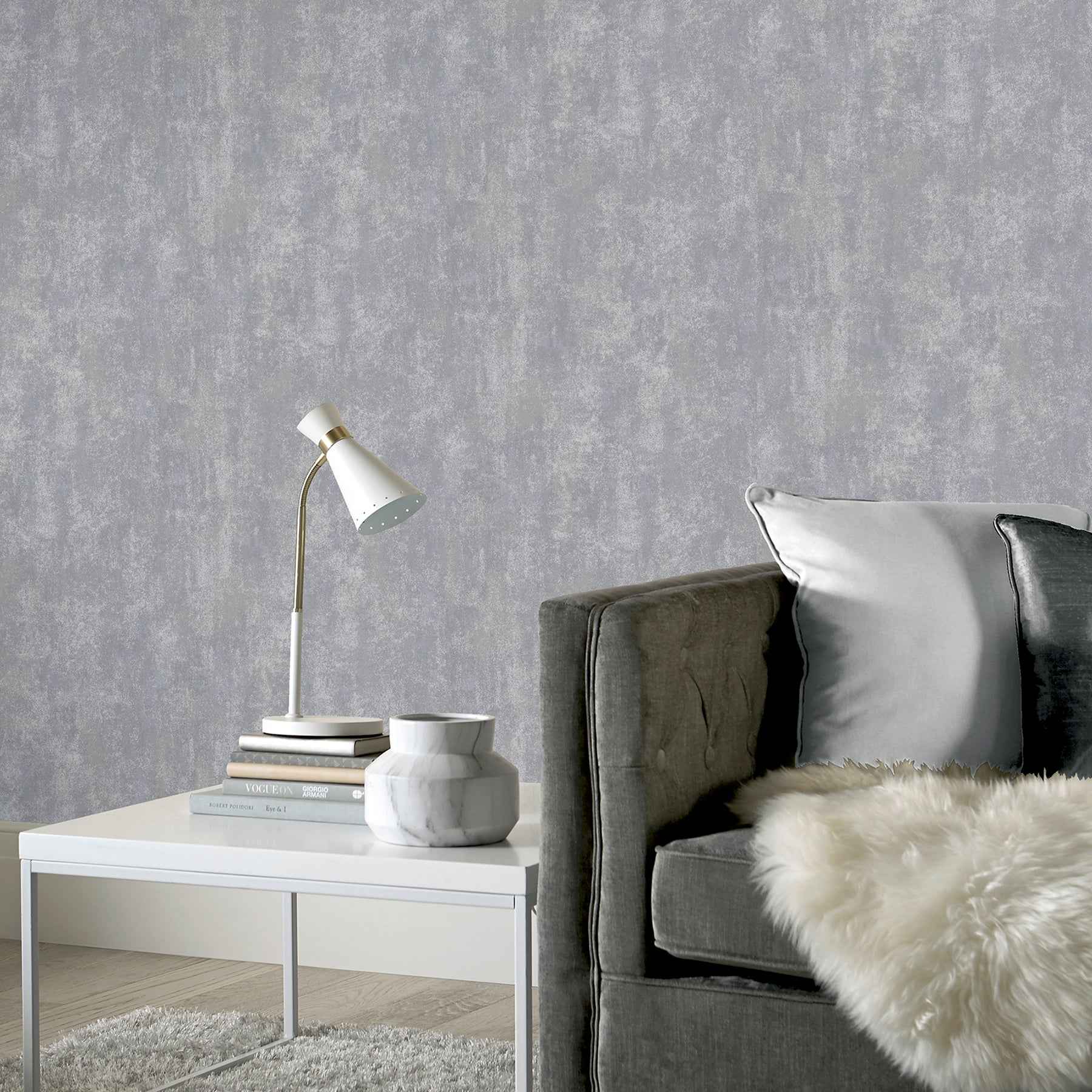 Lloyd Pewter Stone Texture Wallpaper - York Wallcoverings - AH902109 - York Wallcoverings Wallpaper