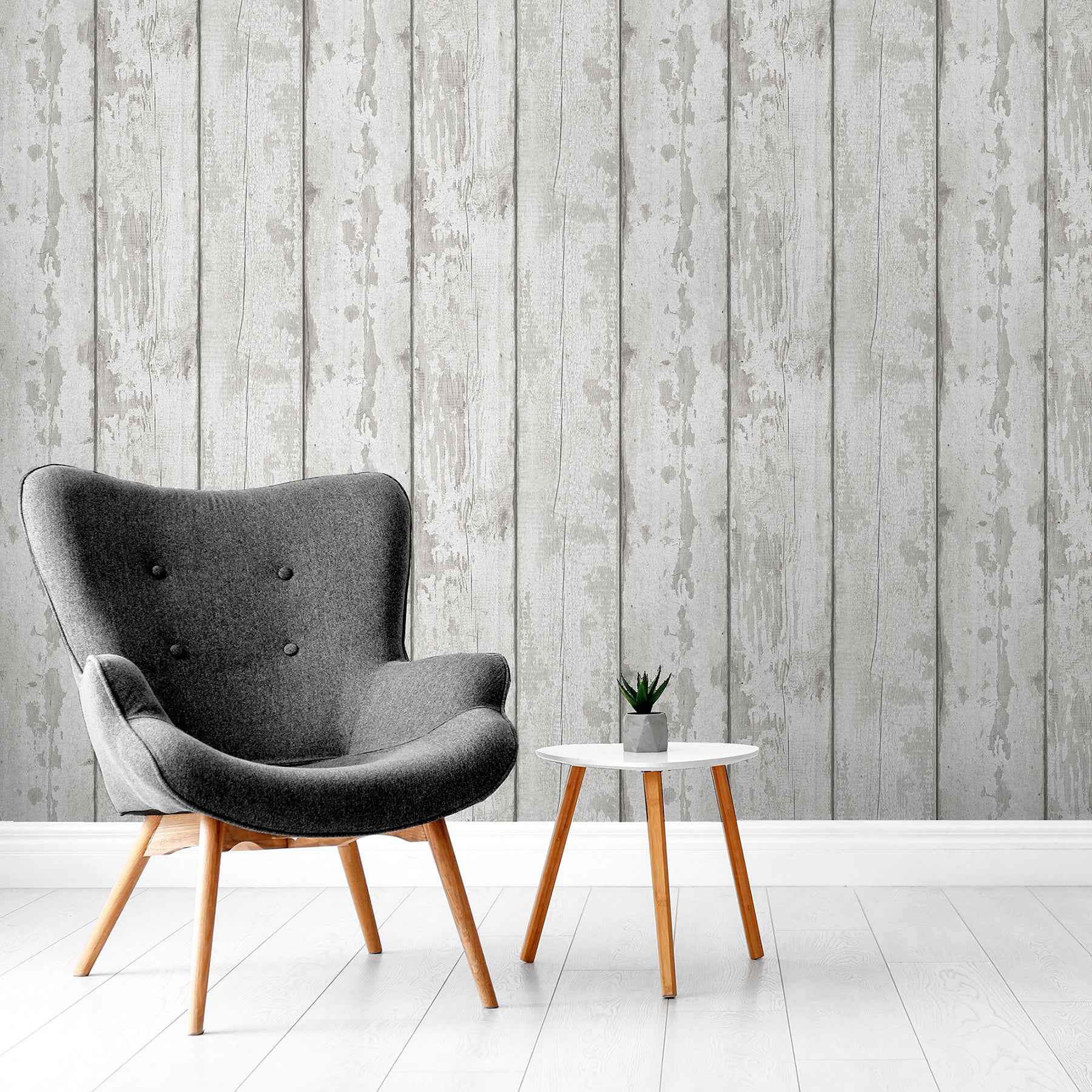 Ambrose Grey Wood Plank Wallpaper - York Wallcoverings - AH908501 - York Wallcoverings Wallpaper