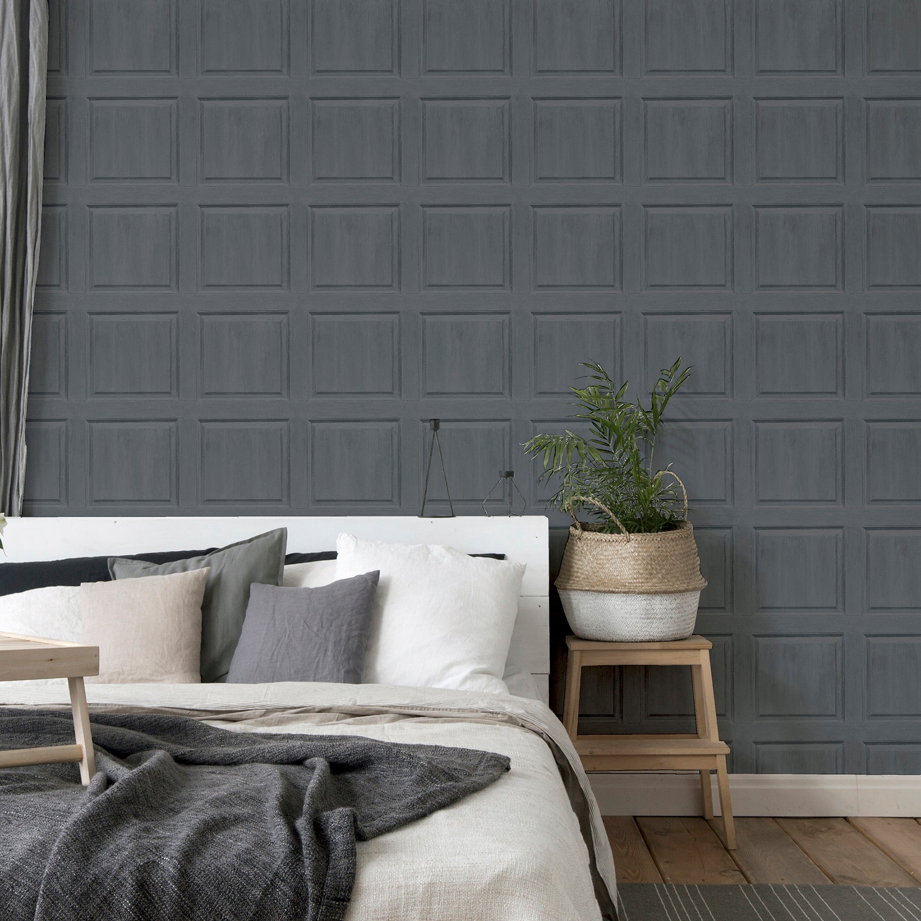 bellamy-charcoal-wooden-panel-wallpaper-york-wallcoverings-ah909600 - York Wallcoverings Wallpaper
