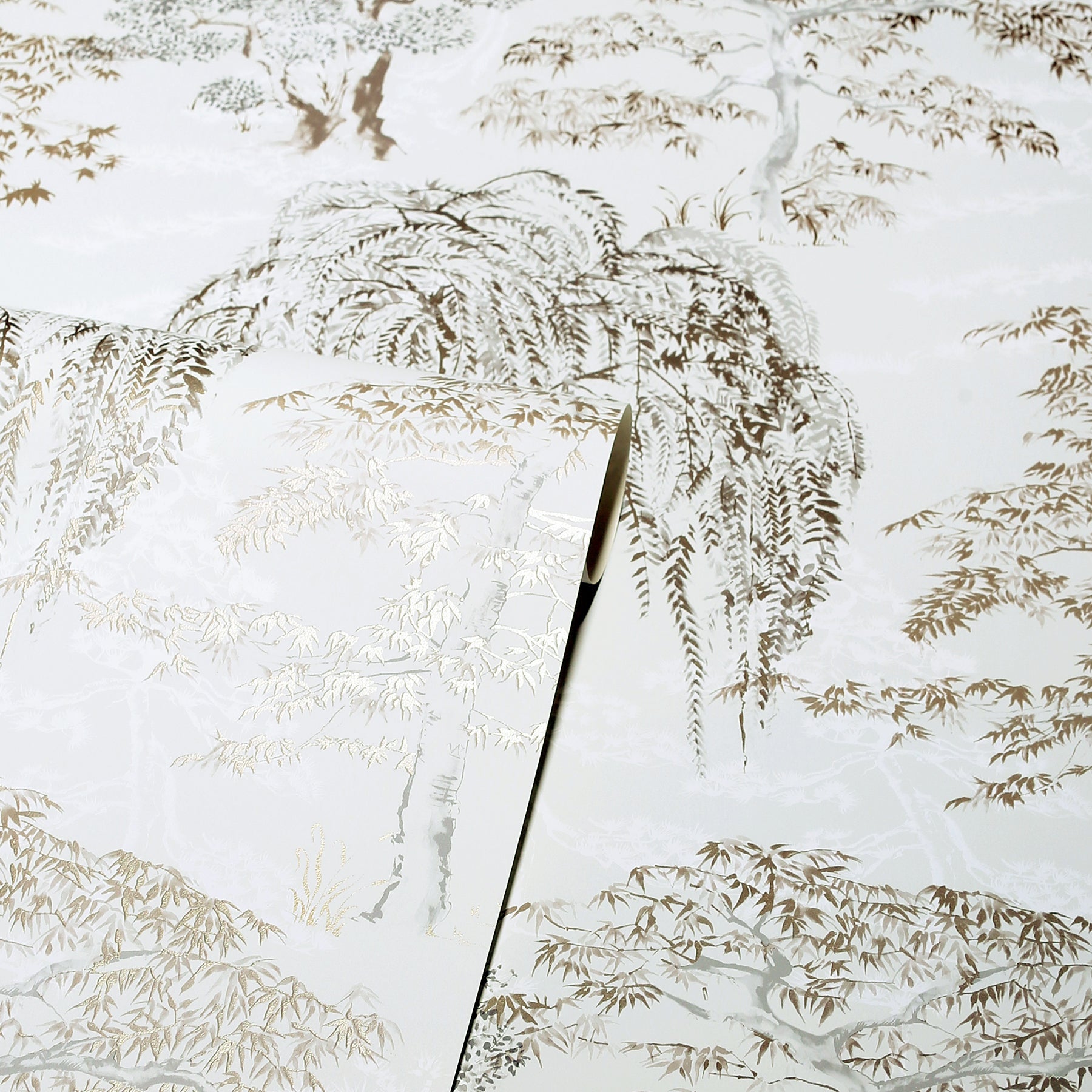 midori-neutral-trees-wallpaper-york-wallcoverings-ah909605 - York Wallcoverings Wallpaper