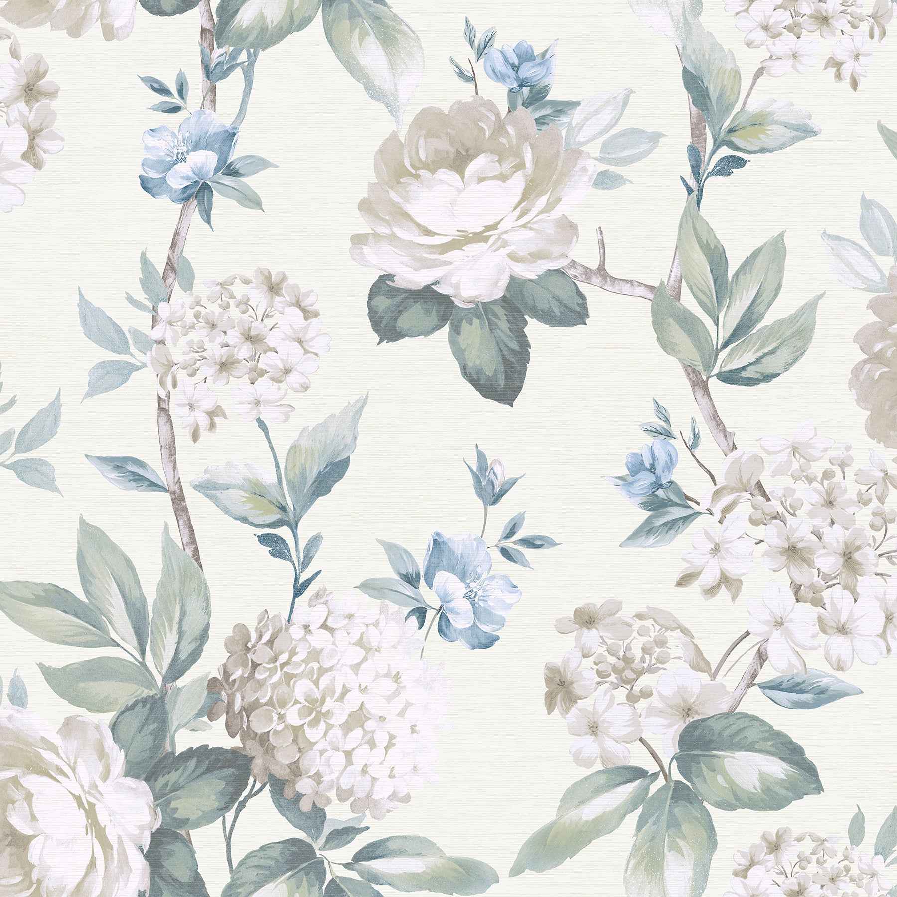 Atley Light Green Floral Wallpaper - York Wallcoverings - AH923802 - York Wallcoverings Wallpaper