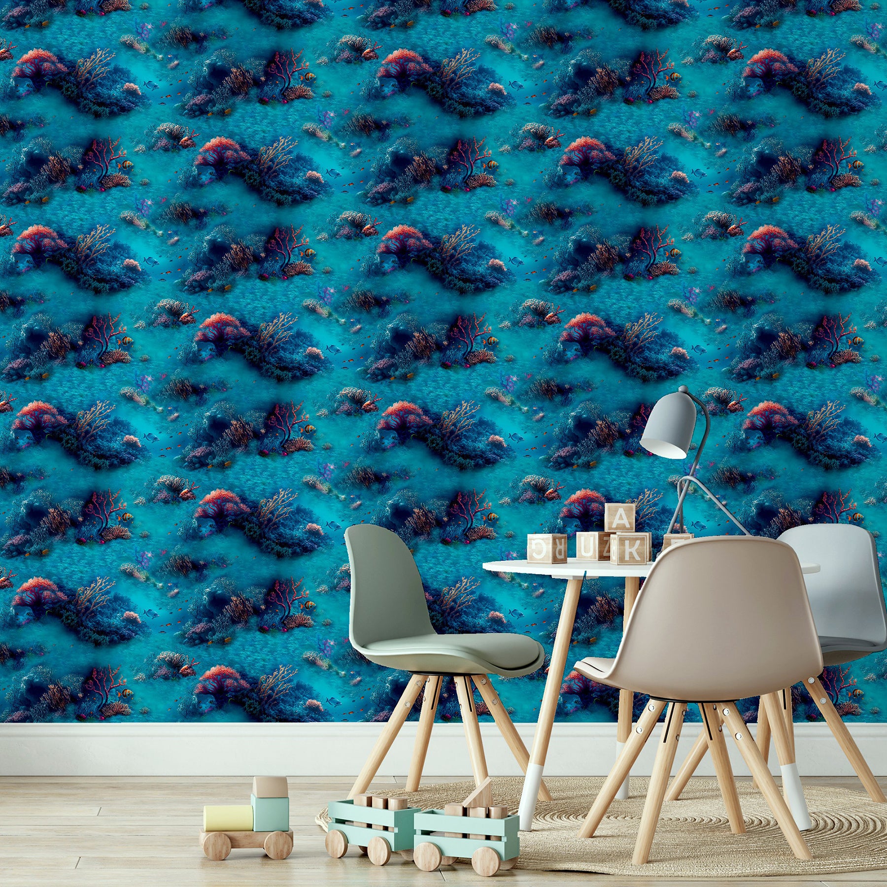orlena-blue-under-the-sea-wallpaper-york-wallcoverings-ah923808 - York Wallcoverings Papel pintado