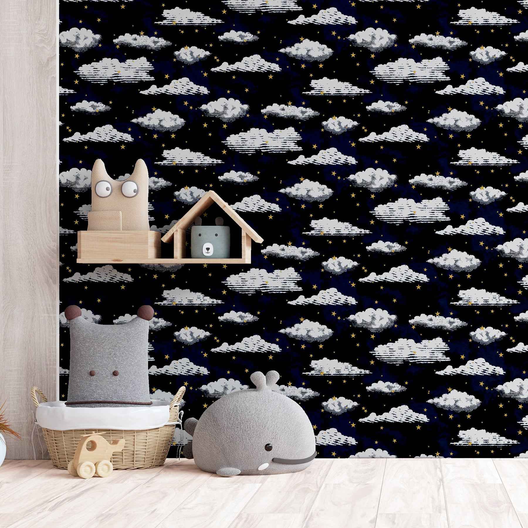 Zeno Navy Starry Skies Wallpaper - York Wallcoverings - AH923907 - York Wallcoverings Wallpaper