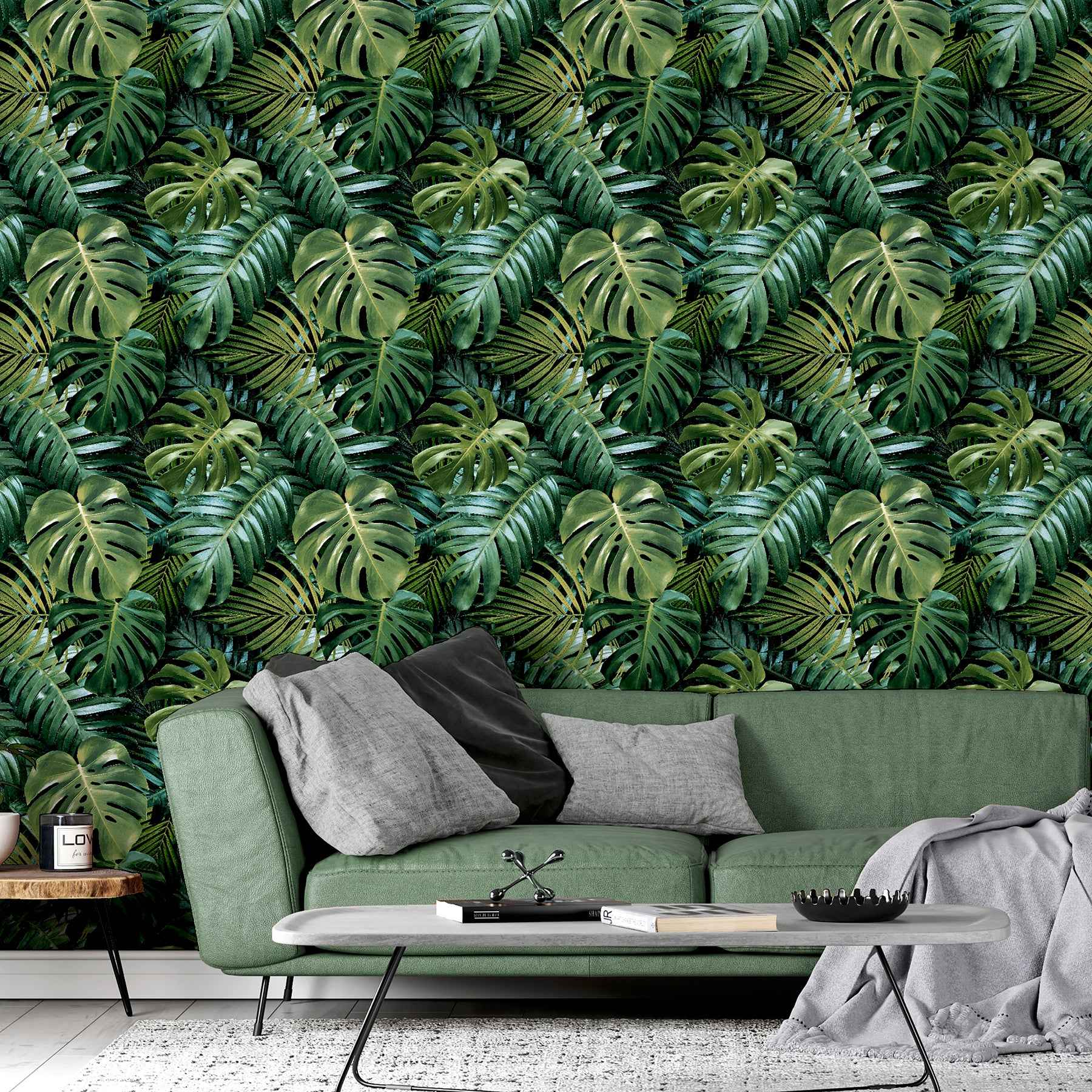 Harlynn Green Monstera Wallpaper - York Wallcoverings - AH924108 - York Wallcoverings Wallpaper