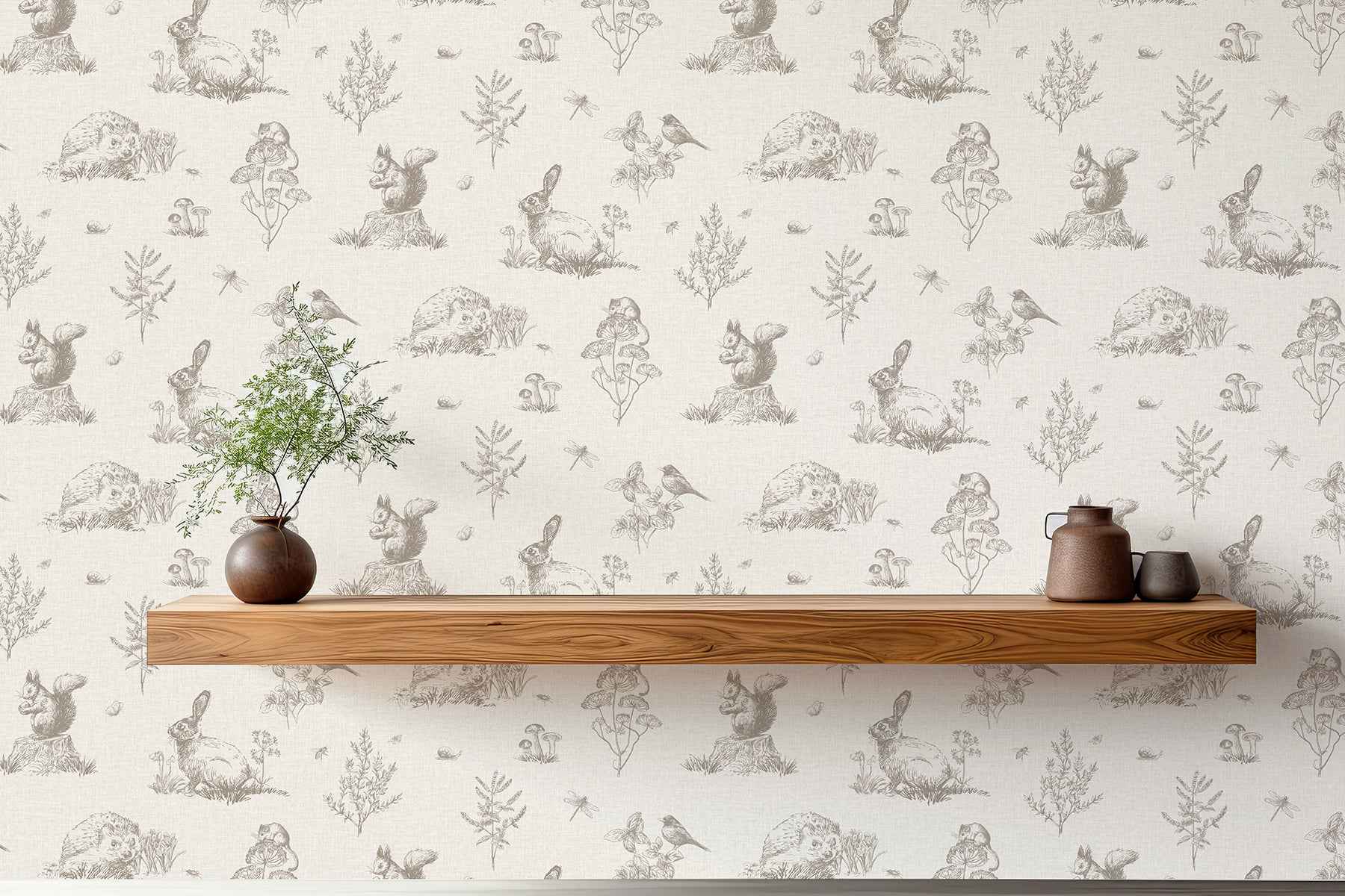 Clawford Beige Meadow Friends Wallpaper - York Wallcoverings - AH924409 - York Wallcoverings Wallpaper