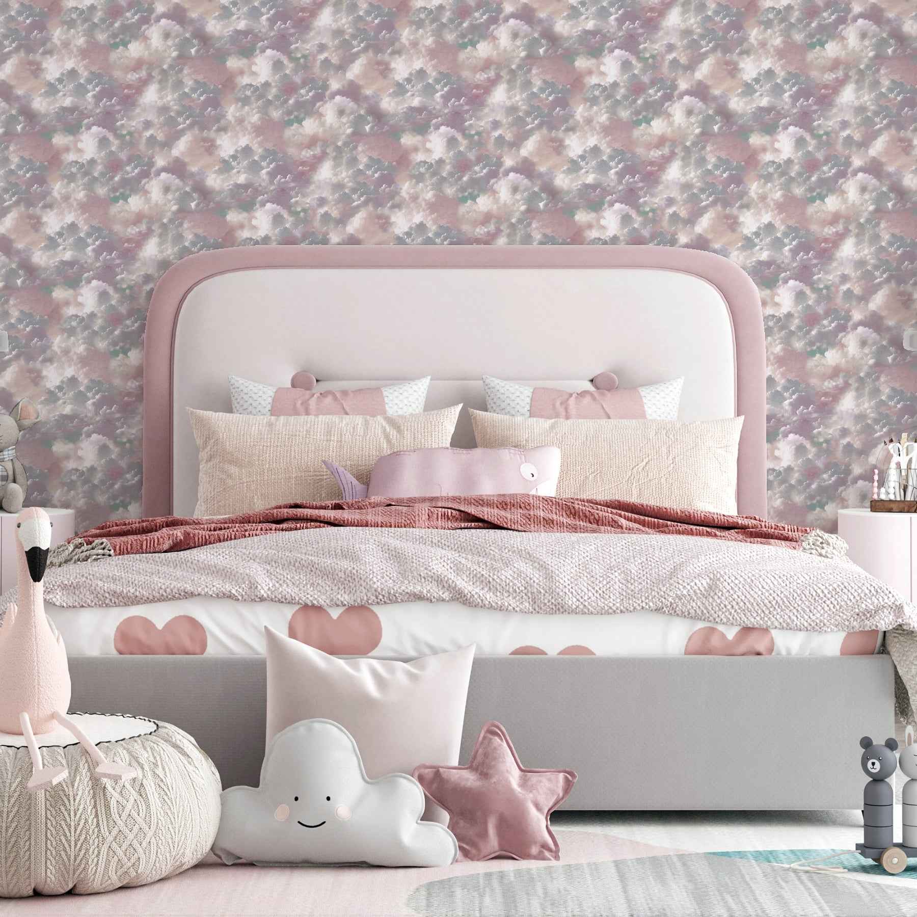 Merryweather Violet Cloudy Skies Wallpaper - York Wallcoverings - AH924508 - York Wallcoverings Wallpaper
