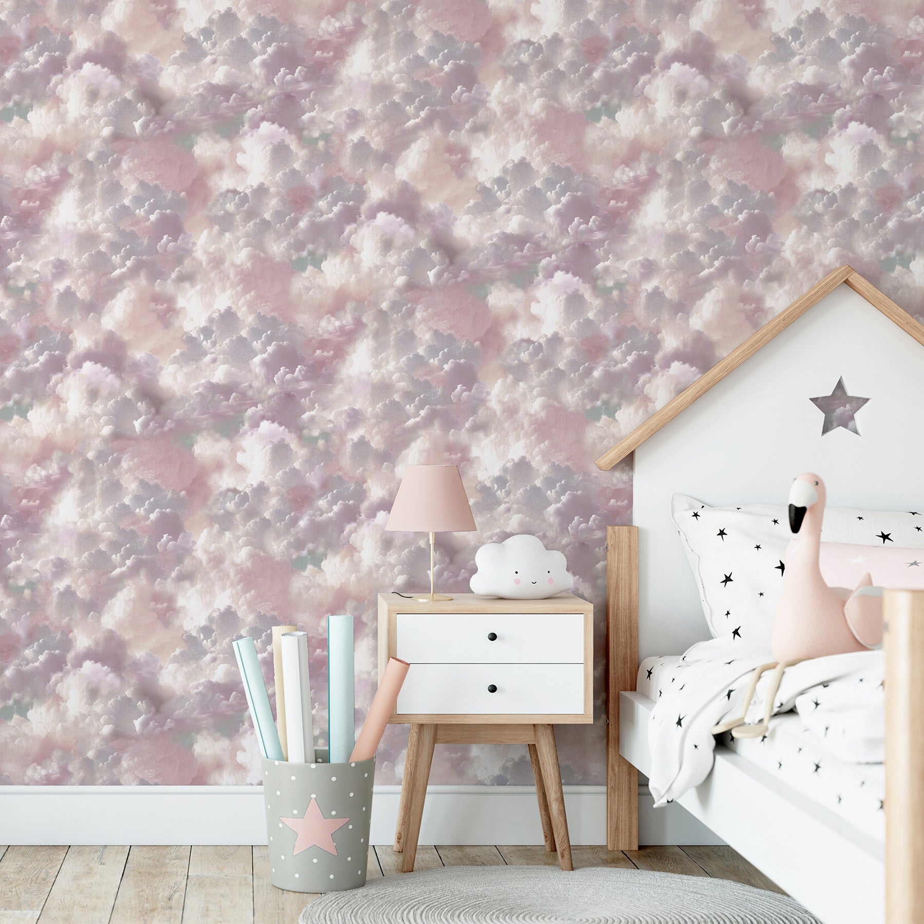 merryweather-violet-cloudy-skies-wallpaper-york-wallcoverings-ah924508 - York Wallcoverings Wallpaper