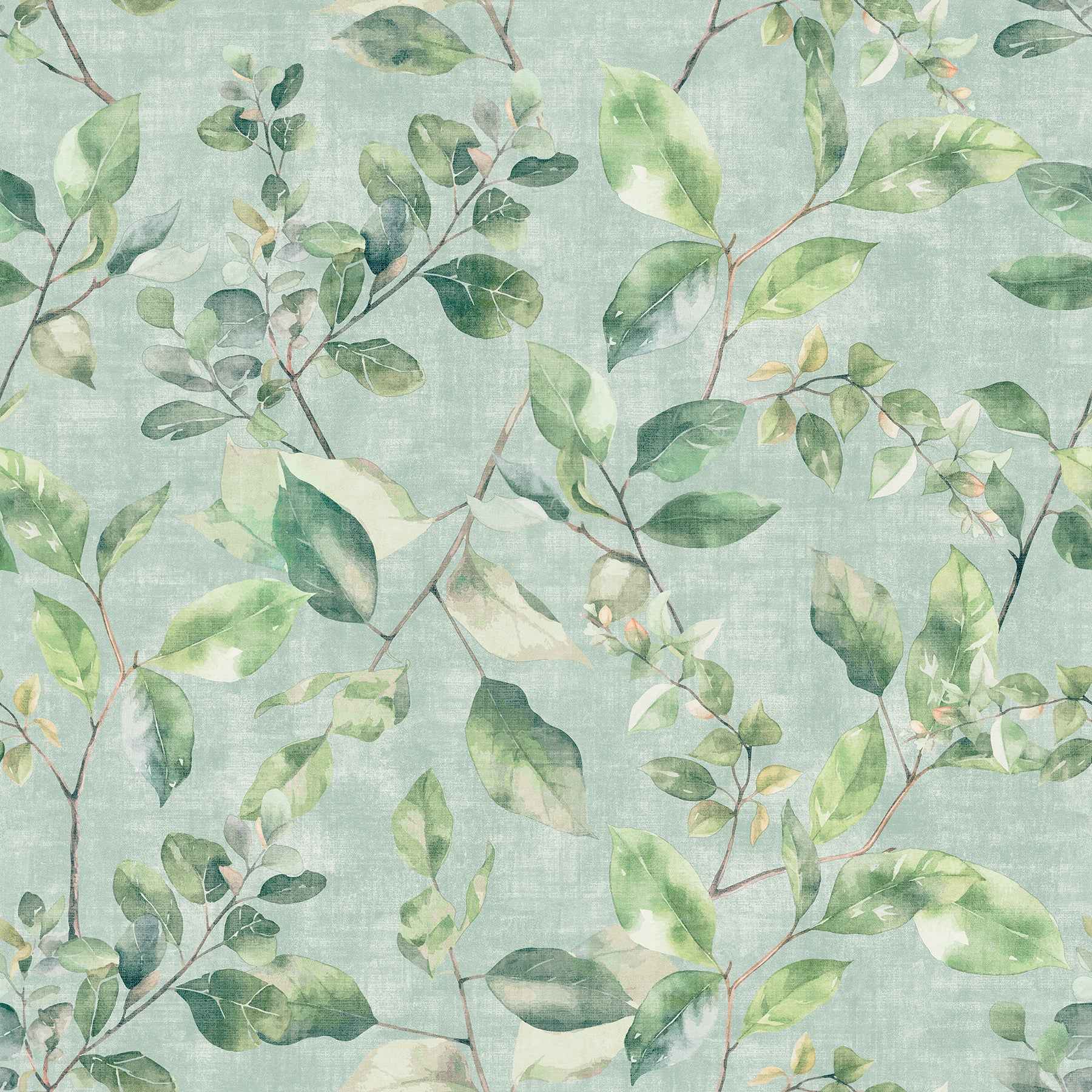 Lucene Green Spring Vines Wallpaper - York Wallcoverings - AH925501