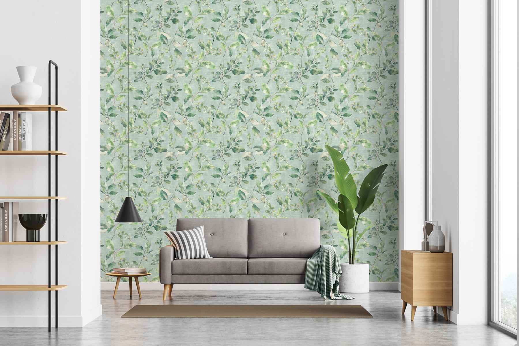 Lucene Green Spring Vines Wallpaper - York Wallcoverings - AH925501 - York Wallcoverings Wallpaper