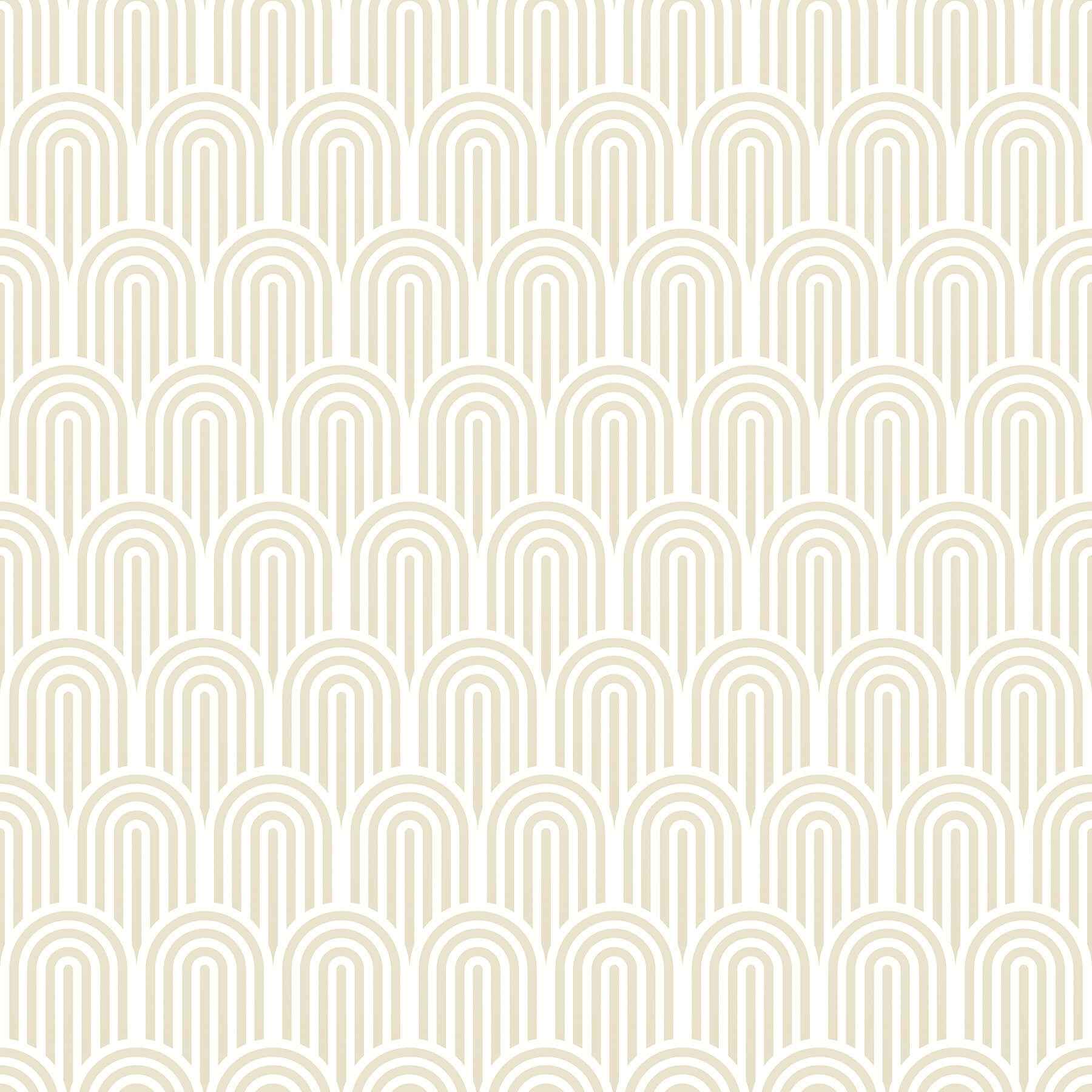 Retro Arch Cream Peel & Stick Wallpaper - York Wallcoverings - HWA1066PU - York Wallcoverings Wallpaper