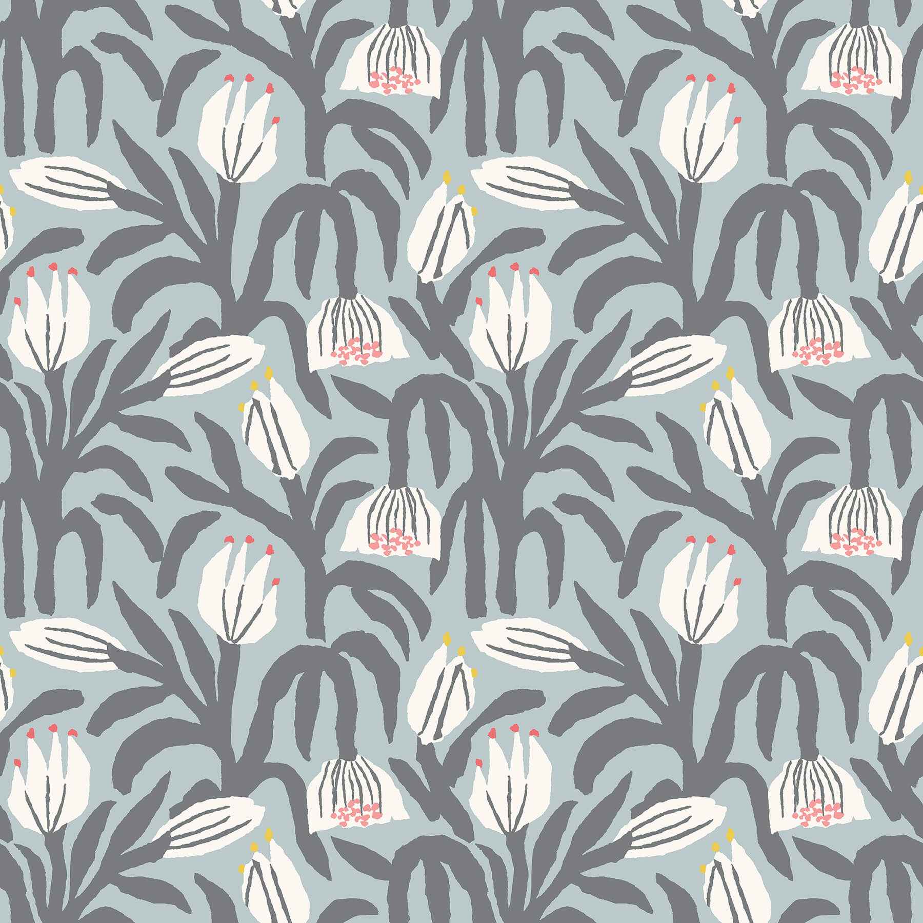 Chunky Flower Summer Shower Peel and Stick Wallpaper - York Wallcoverings - HWA1149PU - York Wallcoverings Wallpaper