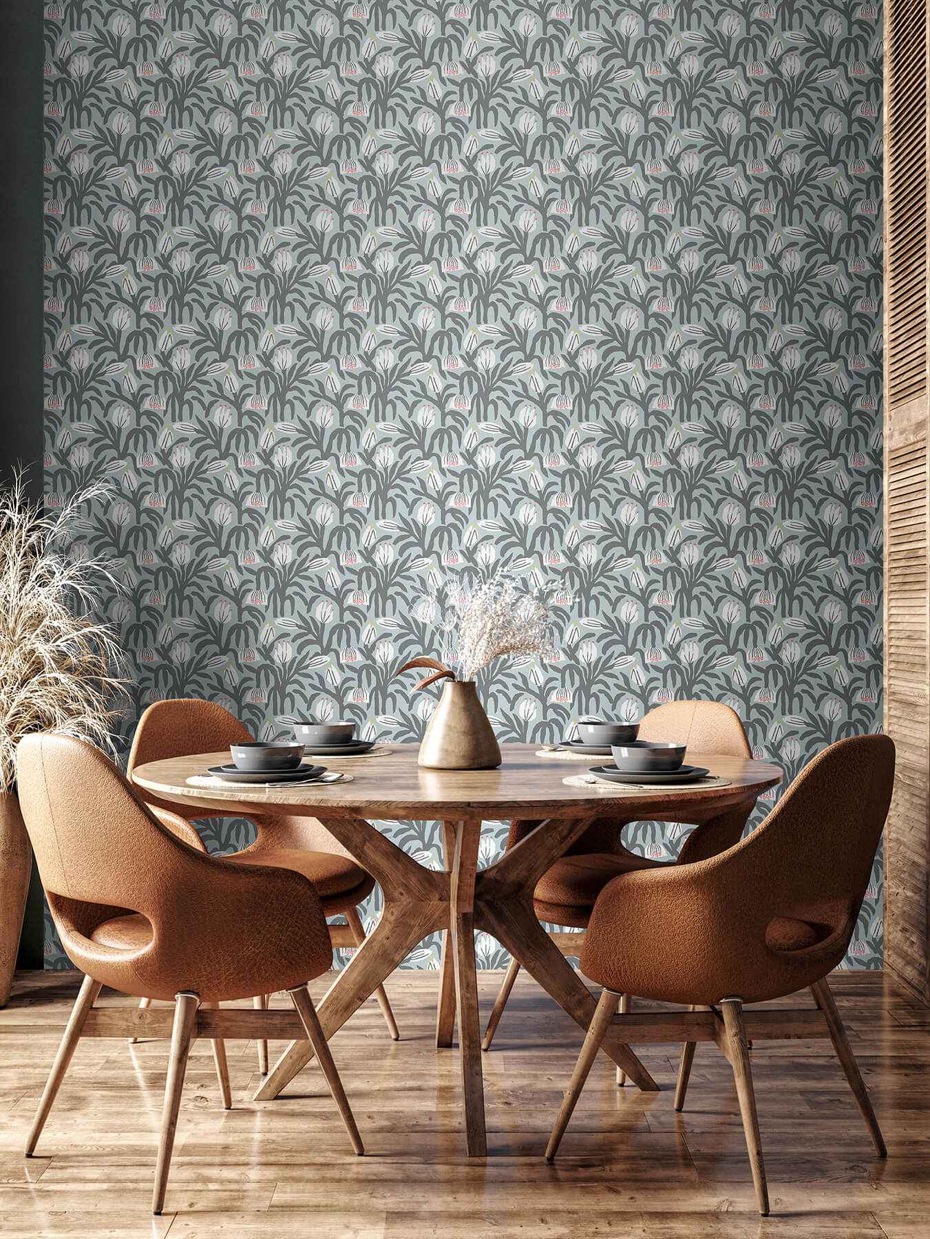 Chunky Flower Summer Shower Peel and Stick Wallpaper - York Wallcoverings - HWA1149PU - York Wallcoverings Wallpaper