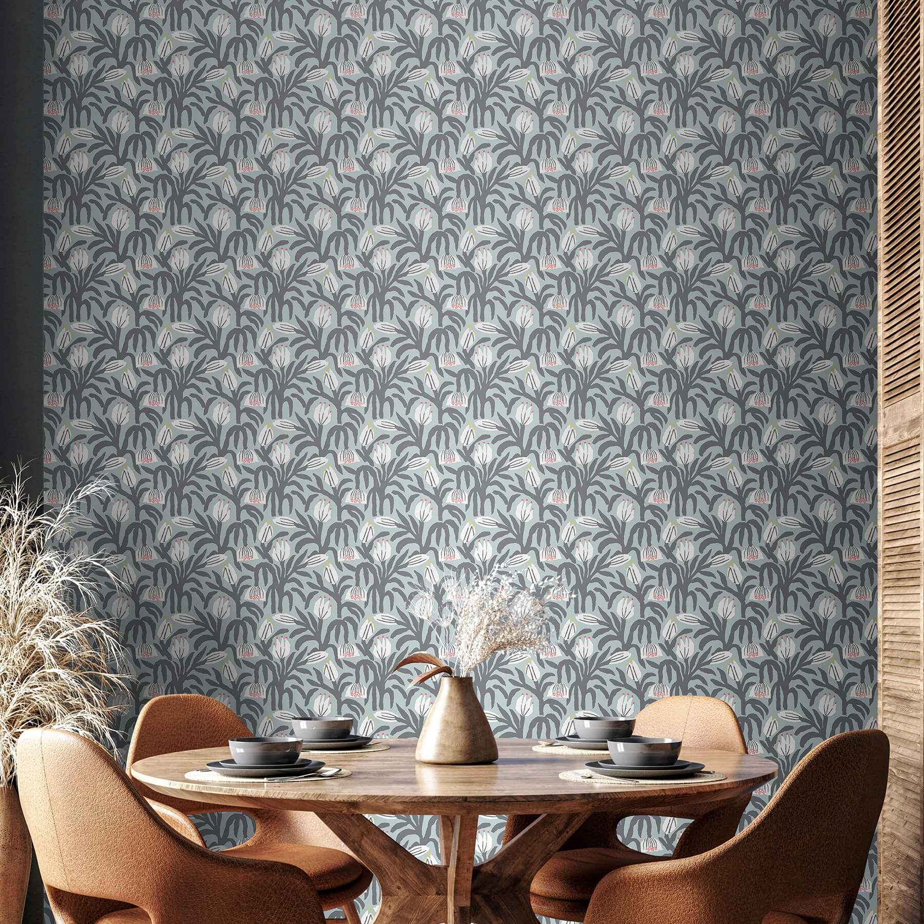 Chunky Flower Summer Shower Peel and Stick Wallpaper - York Wallcoverings - HWA1149PU - York Wallcoverings Wallpaper