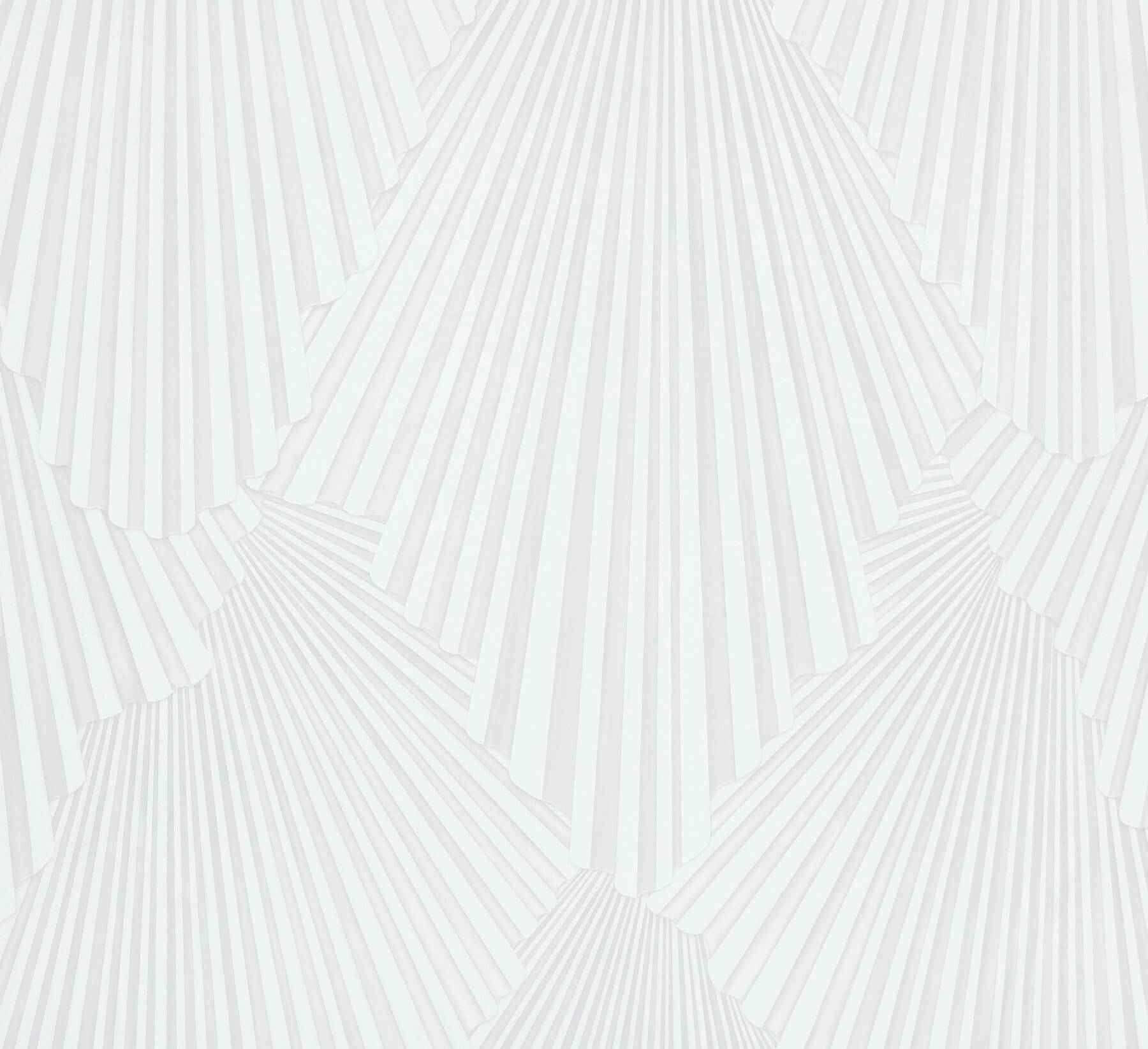 Lumiere White Deco Geo Wallpaper - York Wallcoverings - MA35845