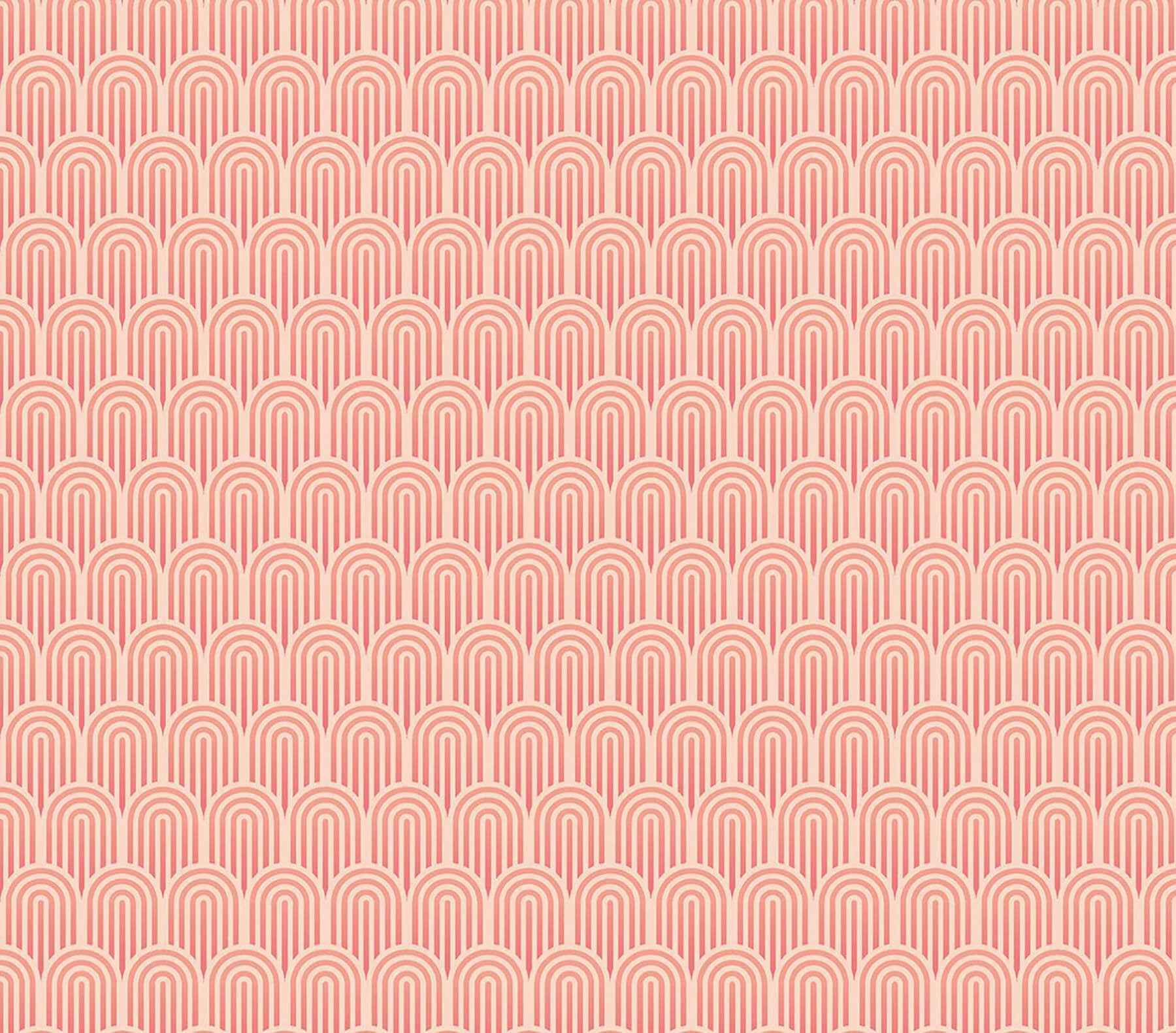 Retro Arch Blush Pink Peel and Stick Wallpaper - York Wallcoverings - HWA1072PU - York Wallcoverings Wallpaper
