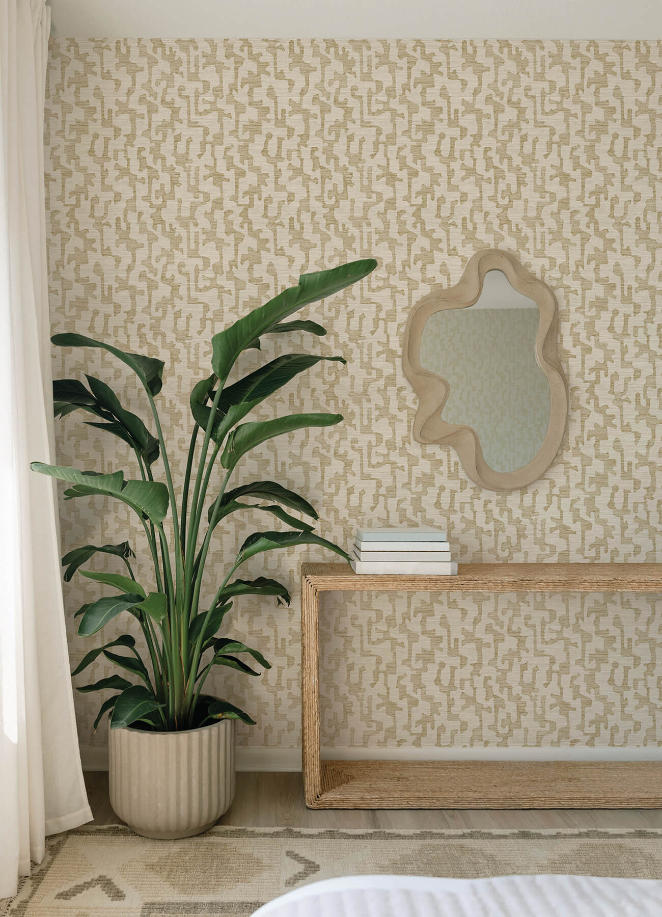 cipher-chestnut-geometric-faux-grasscloth-wallpaper-york-wallcoverings-4177-27700 - York Wallcoverings Papel pintado