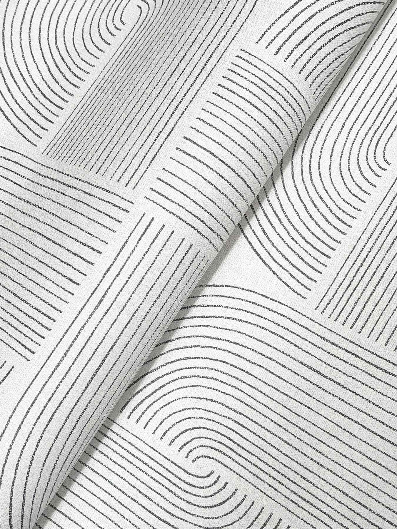 Savoye Black Spiral Arches Wallpaper - York Wallcoverings - 4177-27725 - York Wallcoverings Wallpaper