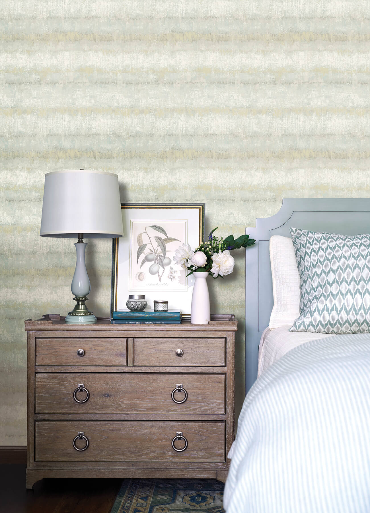 morningtide-seafoam-textured-stripe-wallpaper-york-wallcoverings-4177-27732 - York Wallcoverings Papel pintado