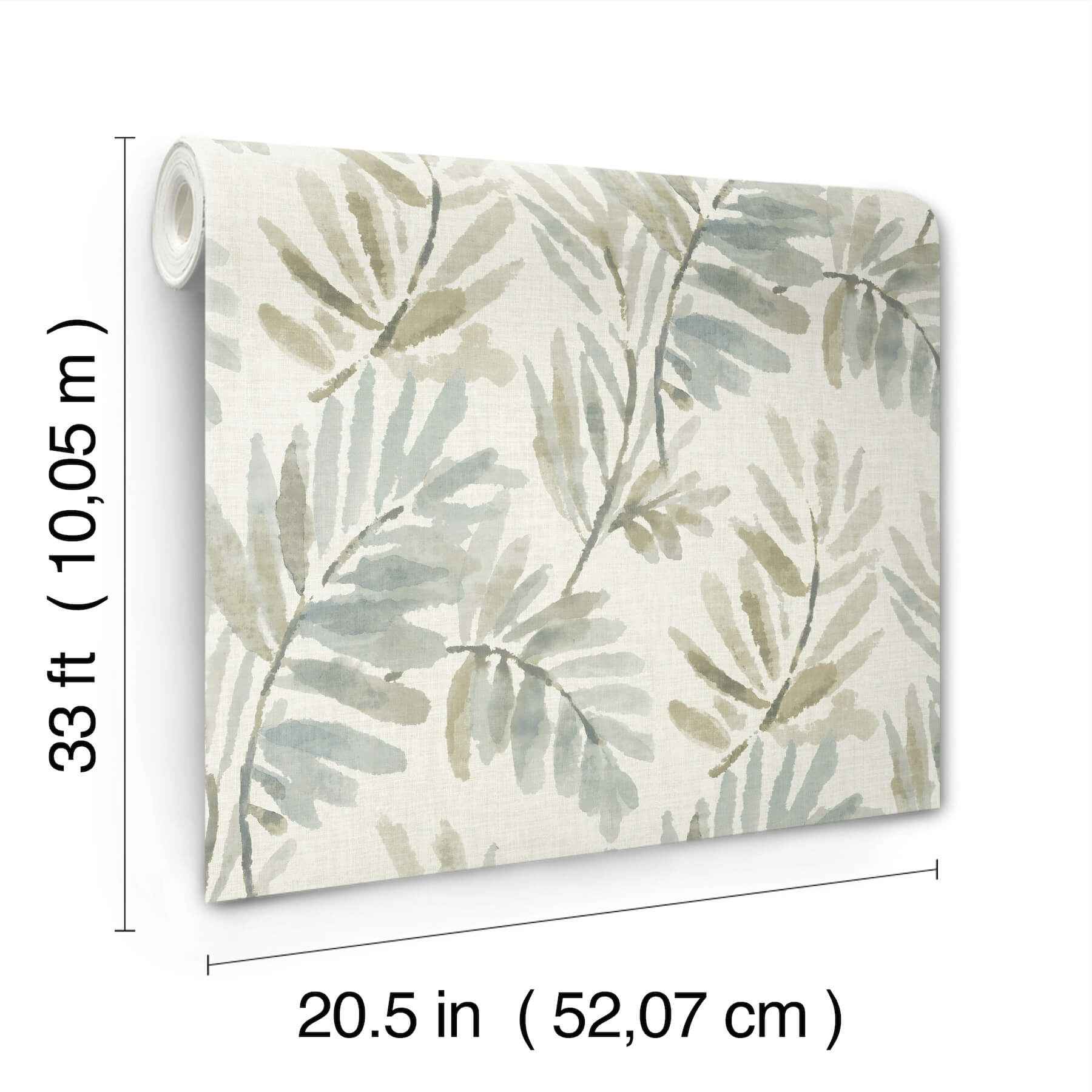 Serenade Aqua Ferns Wallpaper - York Wallcoverings - 4177-27740 - York Wallcoverings Wallpaper