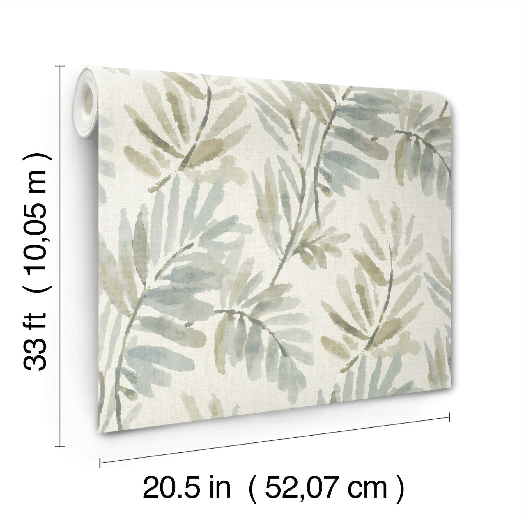 serenade-aqua-ferns-wallpaper-york-wallcoverings-4177-27740 - York Wallcoverings Papel pintado